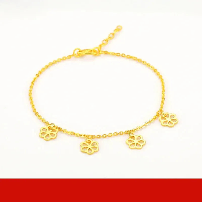 24K Pure Gold Bracelet 999 Solid Gold Bangle - Upscale Romantic Classic Jewelry for Women | Perfect for Weddings, Anniversaries & Special Occasions | Hot New 2023 Trend