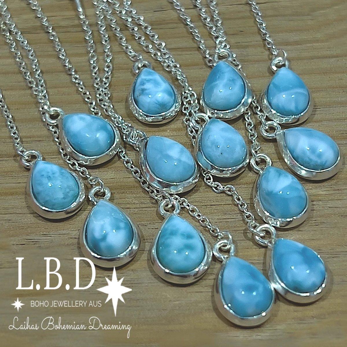 Laihas Classic Chic Gold Larimar Threader Earrings - Elegant Dangle Jewelry for Women | Perfect for Parties, Weddings & Everyday Wear