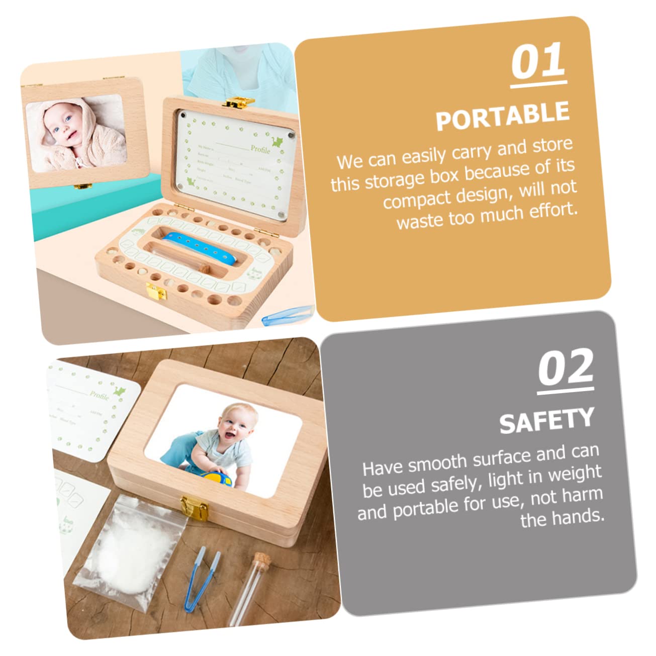 UPKOCH Wooden Tooth Fairy Box - Milk Teeth Storage Container for Kids, Baby Teeth Keepsake Organizer - Perfect for Tooth Fairy Gifts, First Lost Tooth Memory, and Childhood Memorabilia