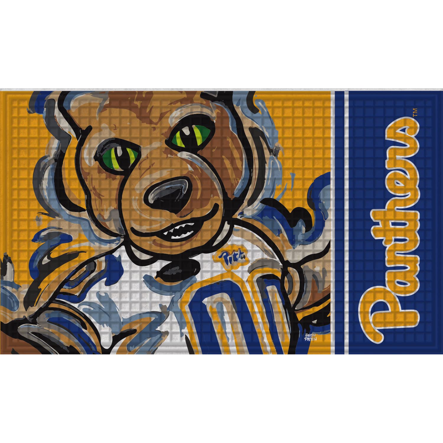 University of Pittsburgh Team Sports America Embossed Door Mat - Non-Slip Welcome Mat for College Fans, Dorm Room Decor & Game Day Spirit