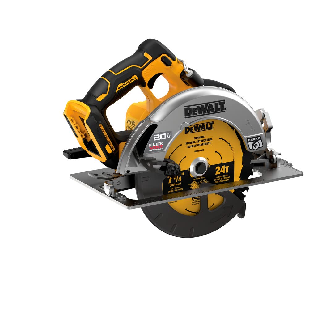 DEWALT 20V MAX Cordless Circular Saw (Tool Only) - Perfect for Woodworking, DIY Projects, and Professional Construction