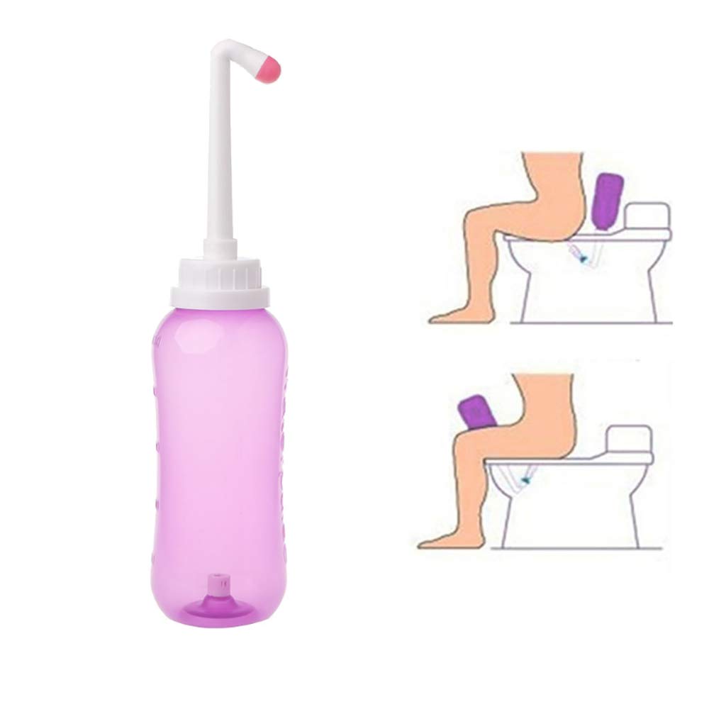 Portable Bidet Sprayer - 500ML Handheld Personal Hygiene Cleaner with Extended Nozzle for Travel & Home Use - Perfect for Toilet, Postpartum Care & Outdoor Hygiene Needs