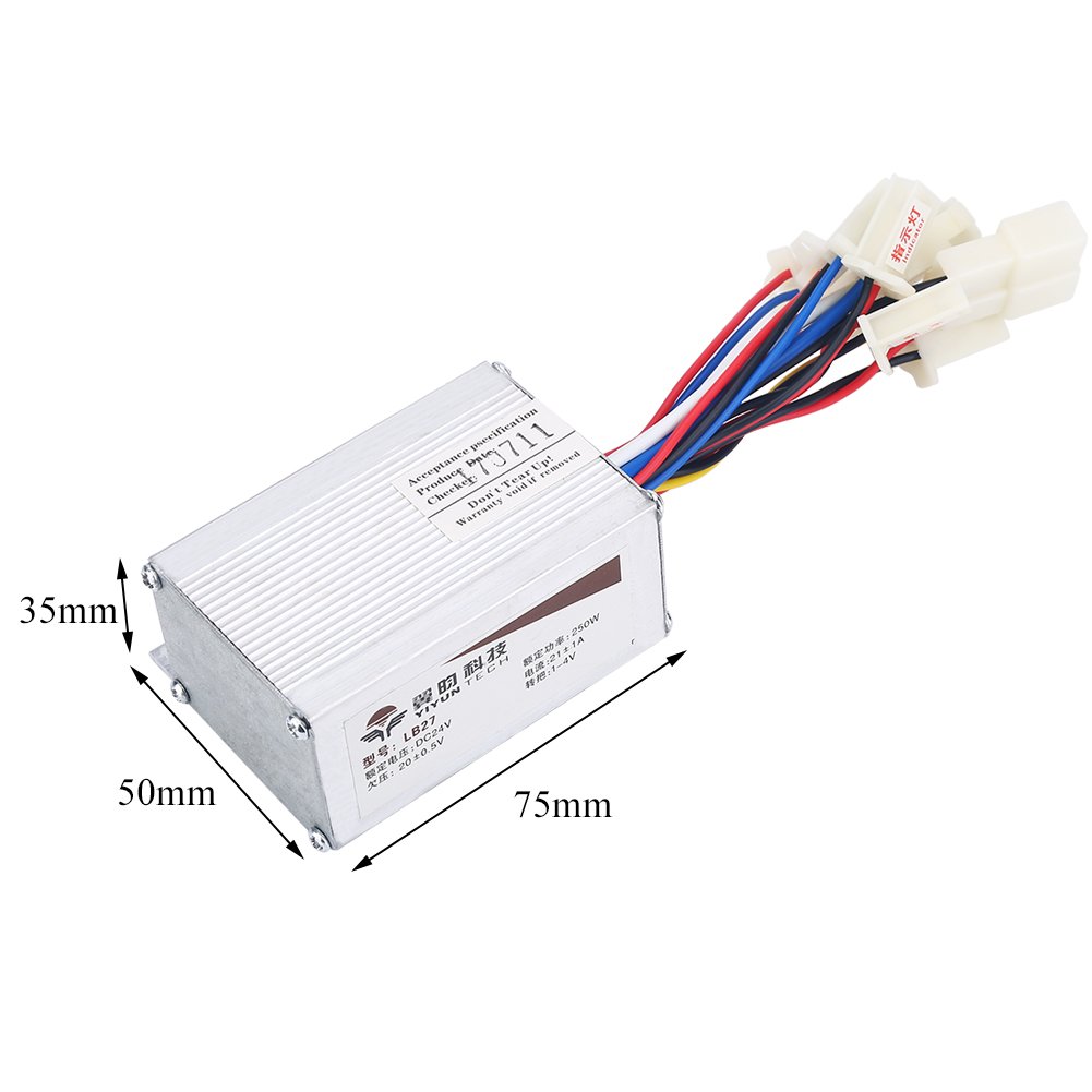 24V 250W Brushed Motor Speed Controller for Electric Bicycle, E-Bike & Scooter - Perfect for DIY Electric Vehicle Upgrades and Repairs