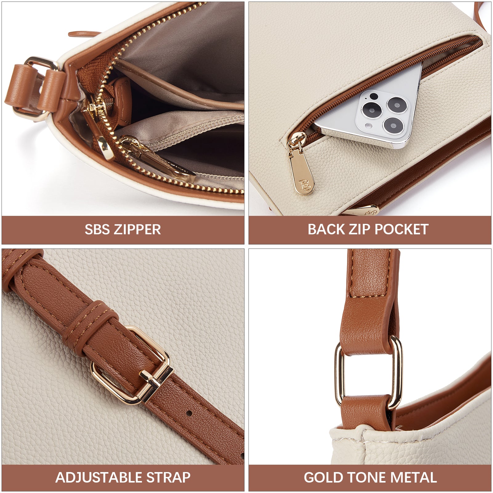 Secure Crossbody Bag with Zipper for Women & Men - Waterproof Travel Purse for Phone, Wallet & Essentials - Perfect for Daily Commute, Shopping & Travel