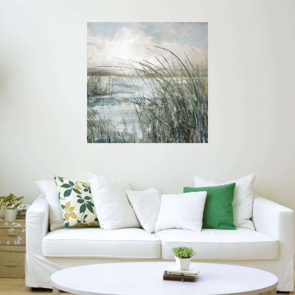 Beyond the Dunes Fine Art Canvas Wall Decor - 22x22 Inch Ready to Hang Painting for Living Room, Bedroom, Office & More | Modern Abstract Landscape Artwork by Artist Studio Arts | Perfect for Home, Office & Commercial Spaces