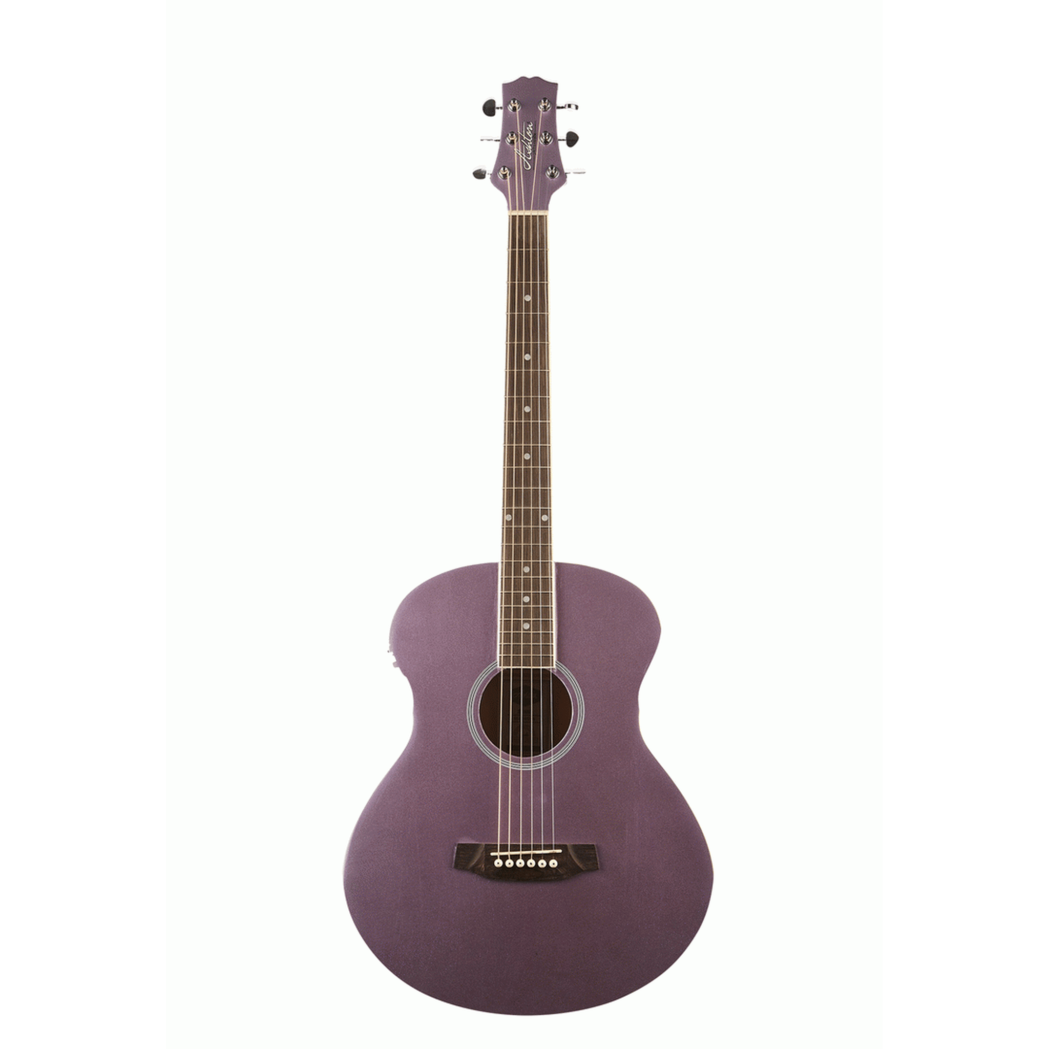 Ashton SL20EQLS Slimline Acoustic Guitar - Full Size Steel String Beginner Guitar with Built-in Tuner - Perfect for Camping, Travel & Home Practice