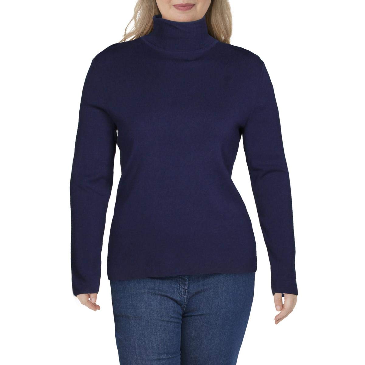 Anne Klein Women's Long Sleeve Turtleneck Sweater - Soft Winter Knit Pullover for Casual & Office Wear | Cozy Fall & Winter Fashion