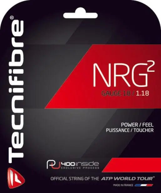 Tecnifibre NRG2 18 String Set - High Performance Tennis Strings for Power & Control | Perfect for Competitive Players & Recreational Use