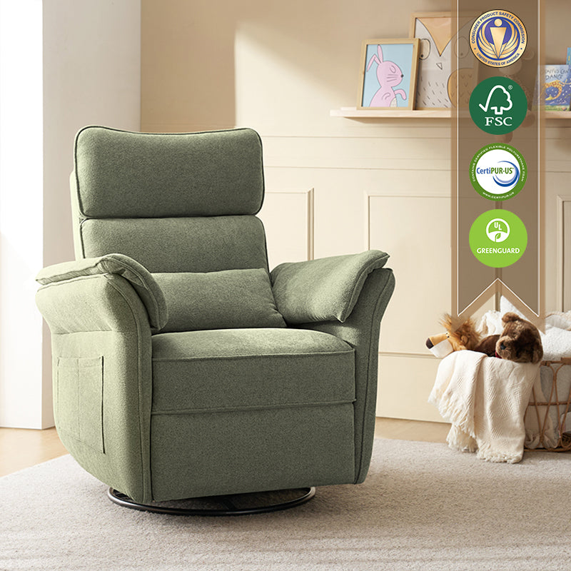 Comfortable Baby Nursery Power Glider Recliner - Perfect for Nursing, Rocking & Bonding with Your Newborn - Ideal for Nurseries, Bedrooms & Living Rooms