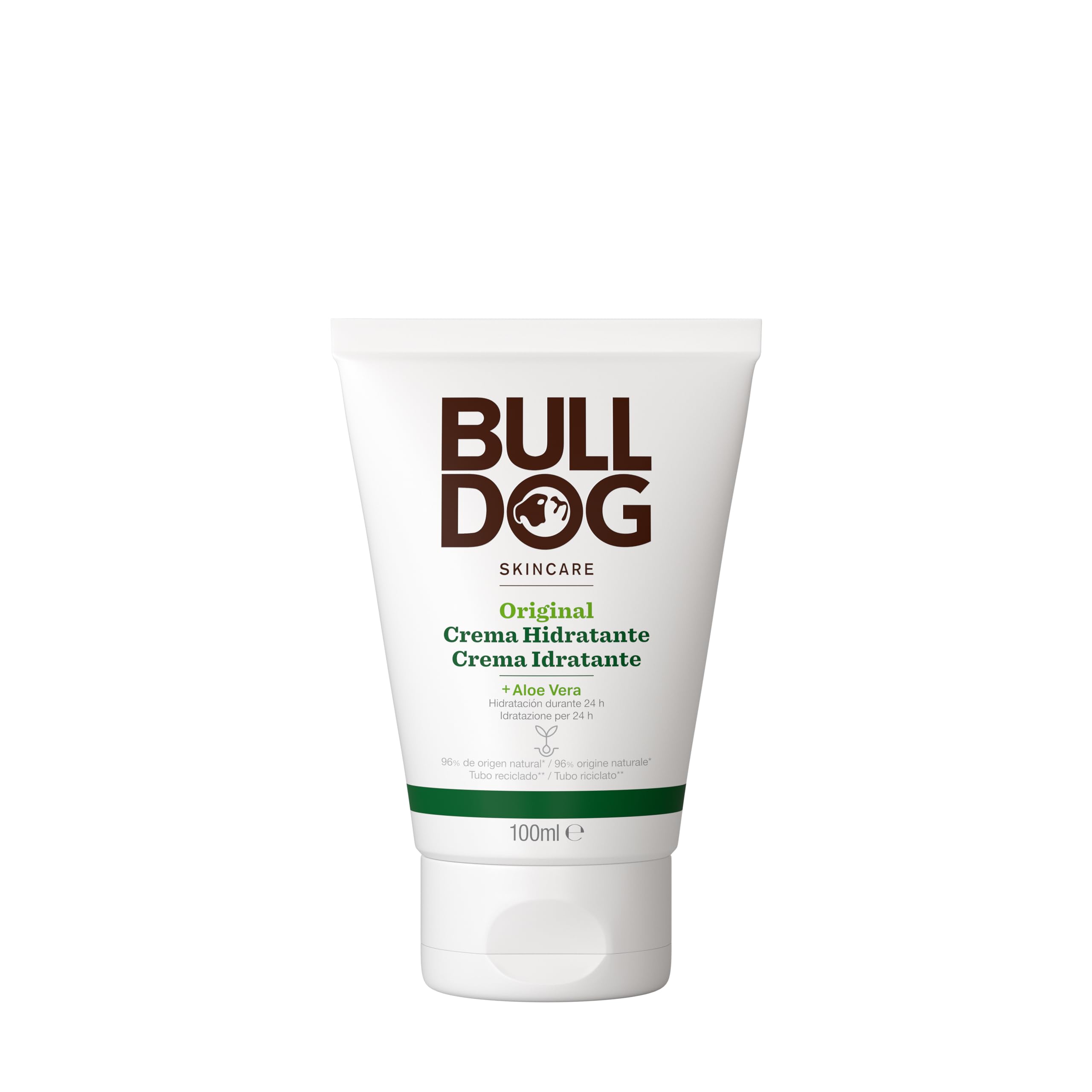Bulldog Skincare Original Moisturizer 100ml - Hydrating Face Cream for Men with Natural Ingredients - BTSW-154100 - Perfect for Daily Skincare Routine & Sensitive Skin Care
