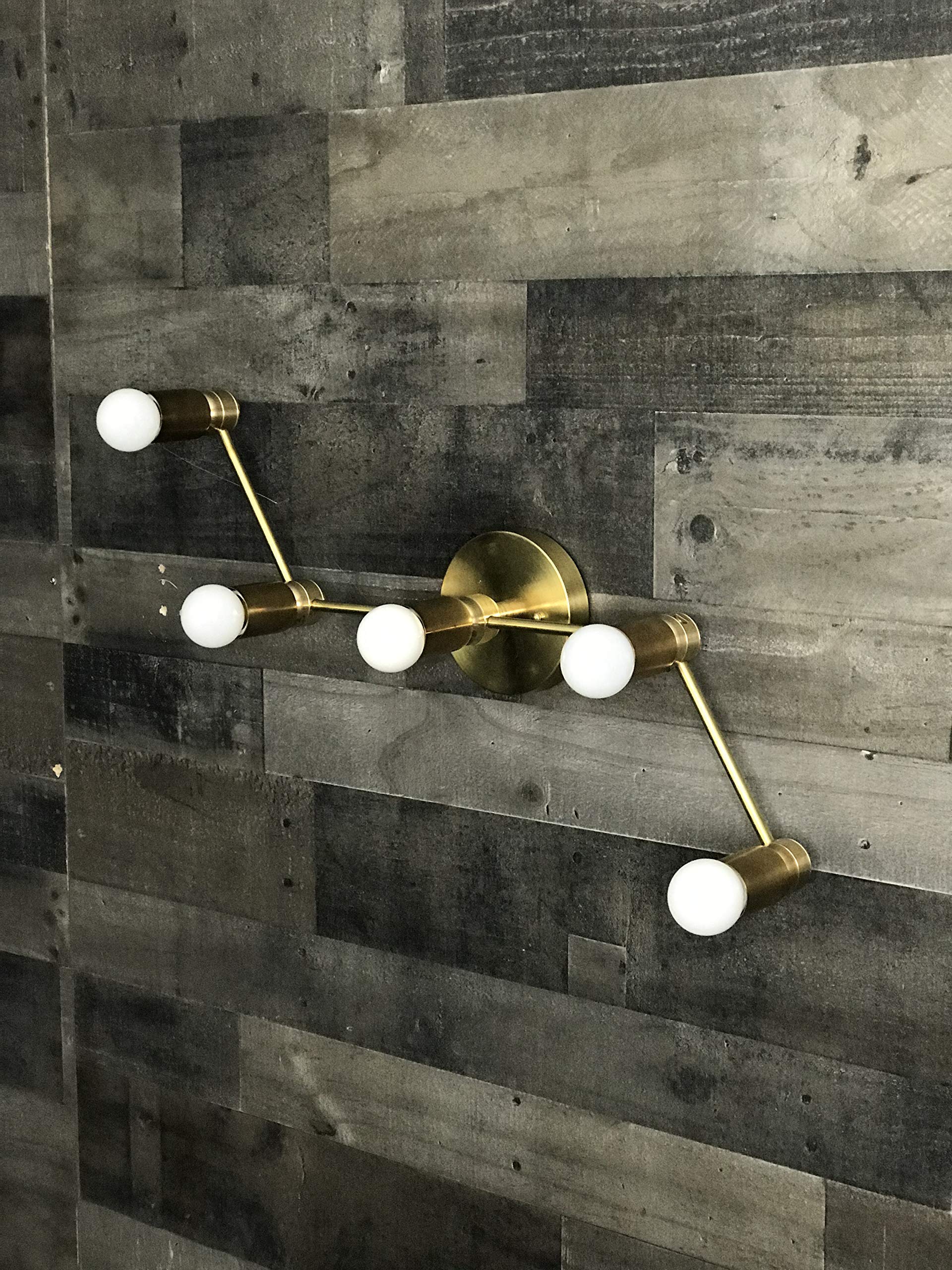 Modern Industrial Wall Sconce - 5 Light Vanity Fixture for Hallway, Bathroom & Bedroom - Elegant Lighting for Home Decor & Interior Design