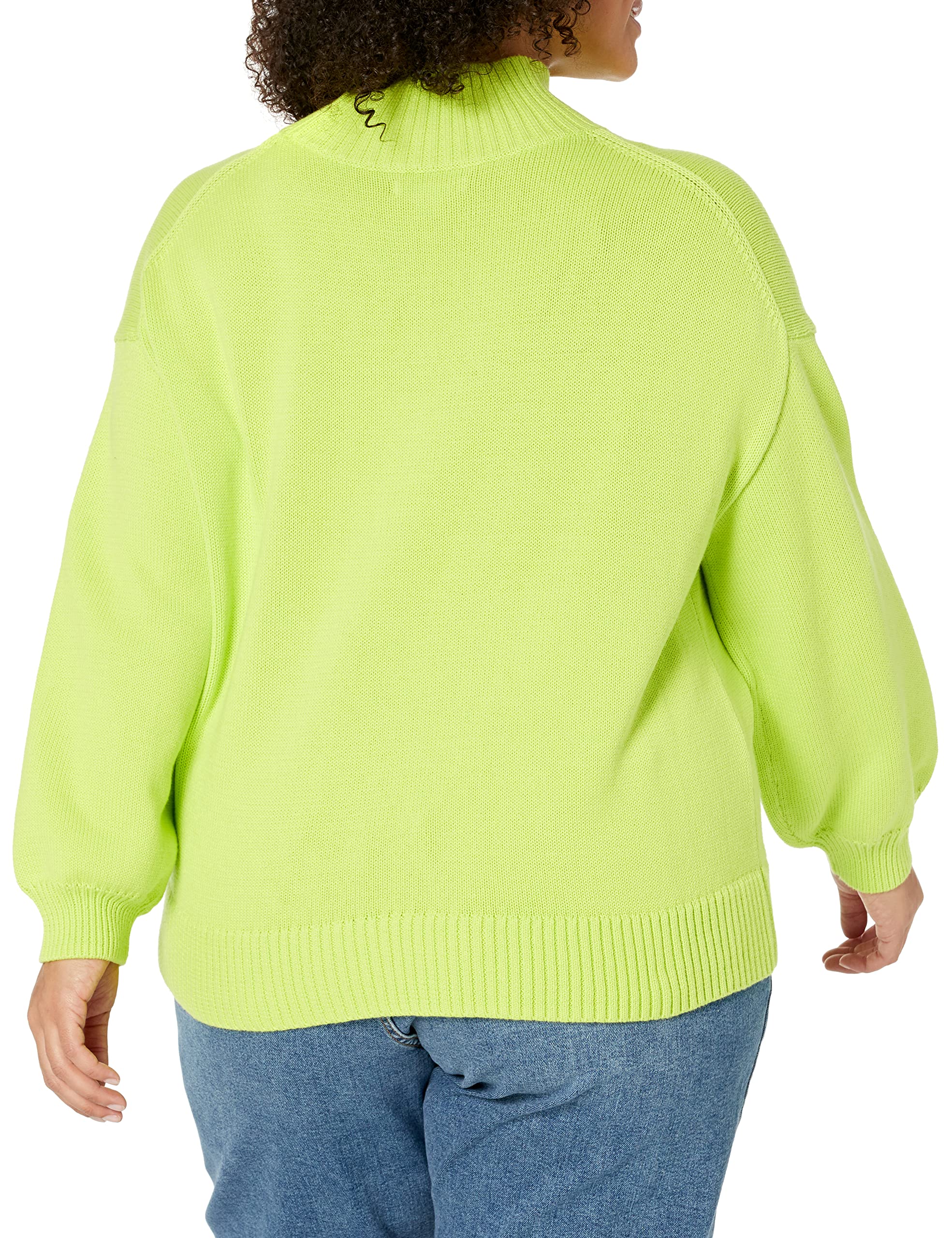 Amazon Essentials Women's Cotton Sweaters - Soft Funnel Neck Pullovers in Plus Sizes | Comfortable Casual Wear for Office, Travel & Everyday Outfits
