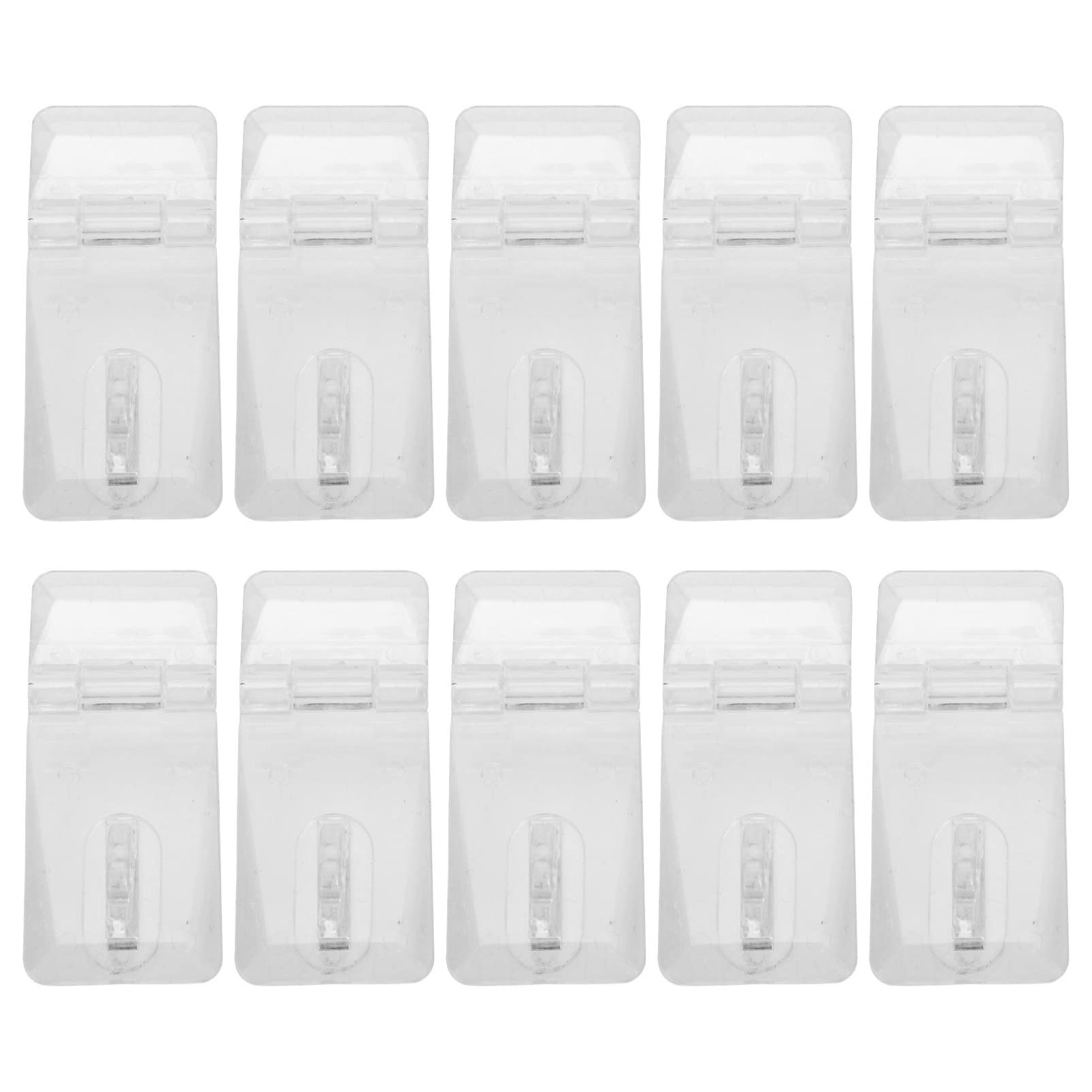 Heavy Duty Plastic Door Chain Lock - 20 Sets Mini Clear Acrylic Hinge Hasp for Cabinet, Box & Door Security - Durable Hasp Buckle & Hinge Lock for Home, Office & Storage Use