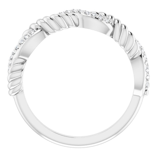 14K White Gold 0.07 CTW Diamond Anniversary Wedding Band Ring for Women - Perfect for Anniversary Gifts, Valentine's Day & Special Occasions