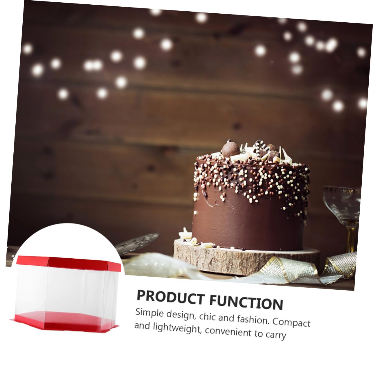 Hemoton 1-Piece Plastic Cake Storage Box - Birthday Cake Container, Bakery Wrapping Box for Cake Decorations & Transport | Perfect for Home Baking, Party Desserts & Professional Bakeries