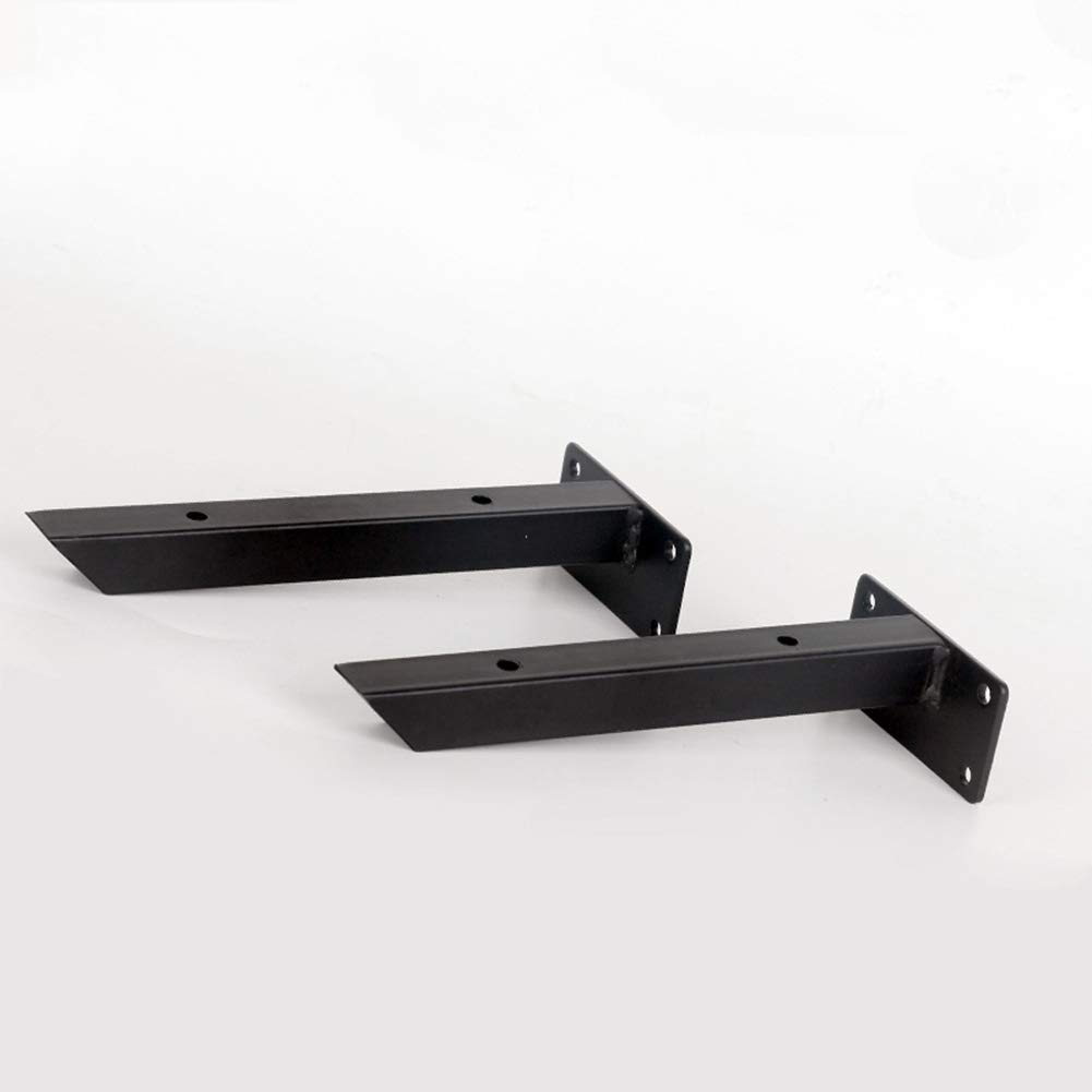 Heavy Duty Black Scaffolding Board - Industrial Shelves & Right Angle Wall Hidden Shelf - Carbon Steel Support Bracket Holds 130 lbs - Perfect for Garage Storage, Workshop Shelving & Home Organization