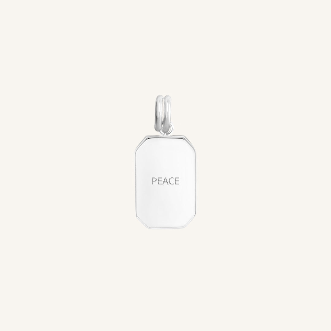 Etch Peace Charm Pendant - Spiritual Jewelry for Meditation & Yoga - Perfect for Mindful Gifts & Daily Wear