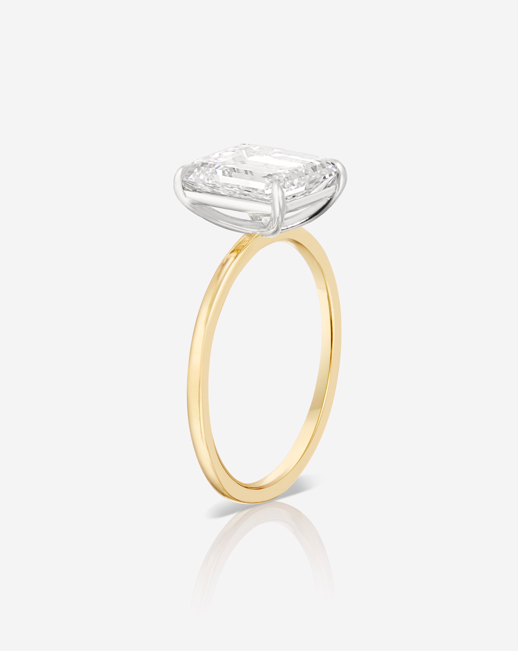 2.08 Carat Lab Grown Emerald Whisper Thin® Ring - Elegant Green Gemstone Jewelry for Engagement, Wedding & Special Occasions