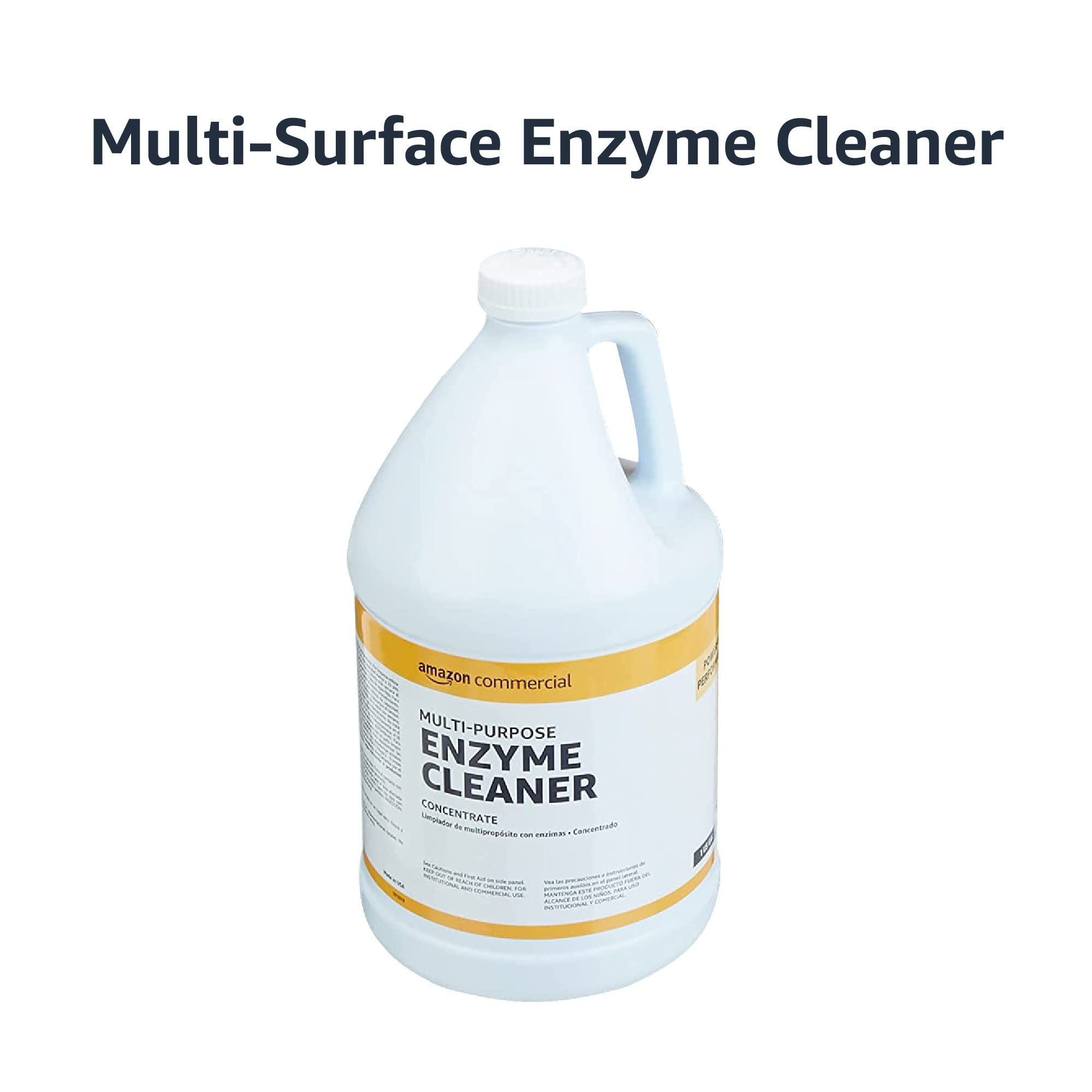 AmazonCommercial Multi-Purpose Enzyme Cleaner - 1 Gallon Concentrated Formula for Odor Removal & Stain Cleaning - Ideal for Home, Kitchen, Bathroom & Pet Areas