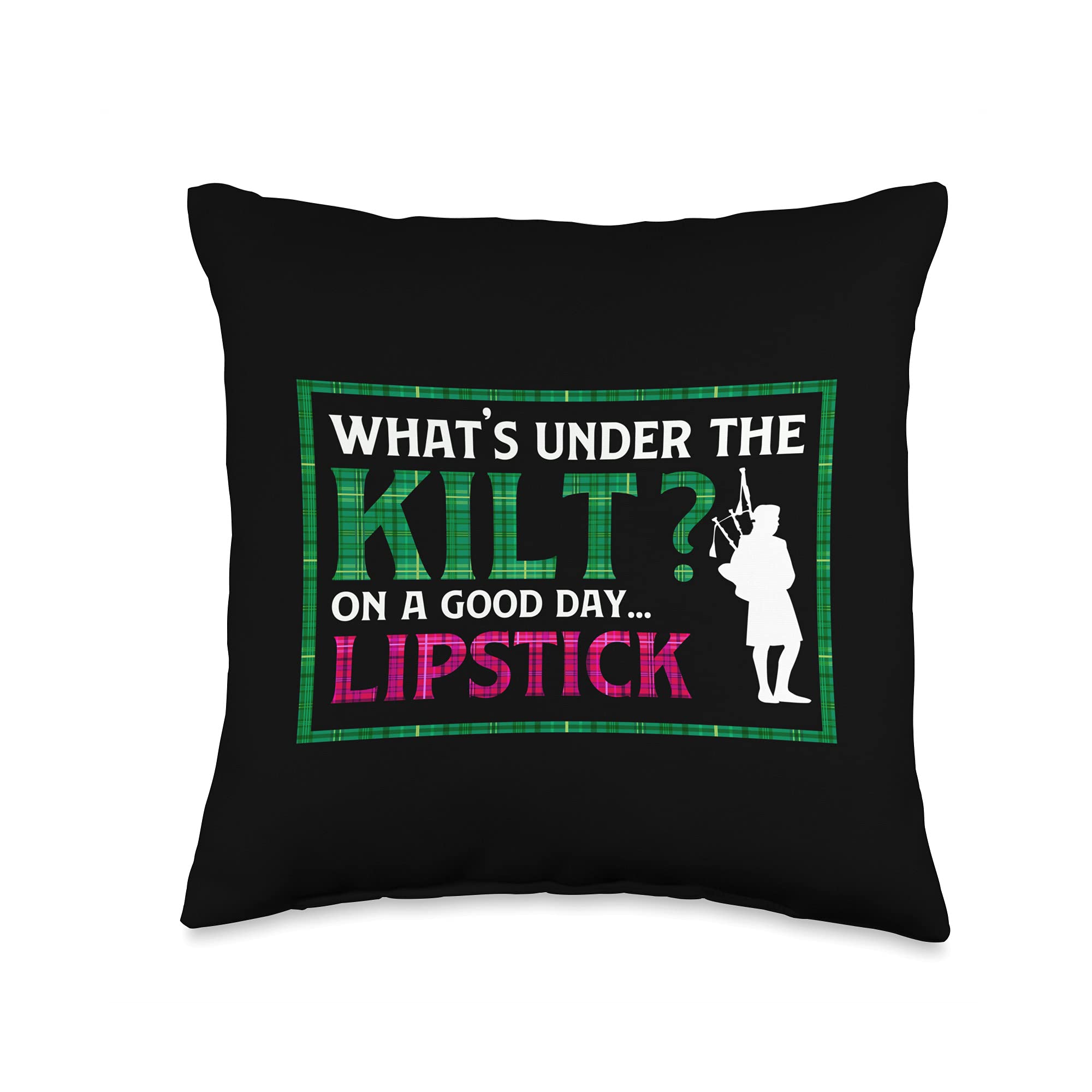 Men's Kilt Accessories & Gifts - 16x16 Multicolor Throw Pillow for Scottish Theme Decor