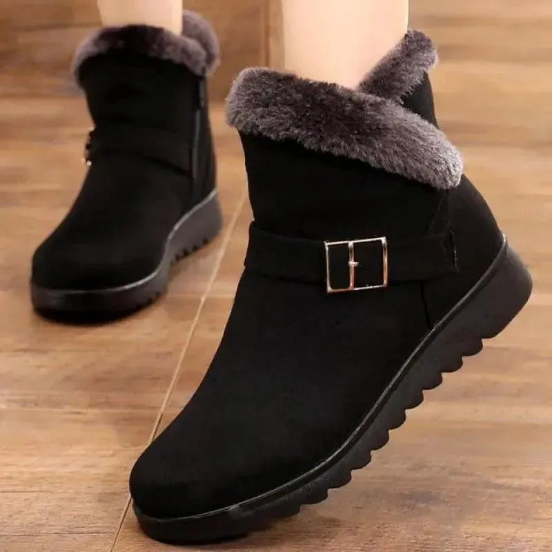 Women's Warm Plush Snow Boots - Waterproof Winter Boots for Women - Cozy Slip-Resistant Snow Shoes for Cold Weather, Hiking & Outdoor Activities