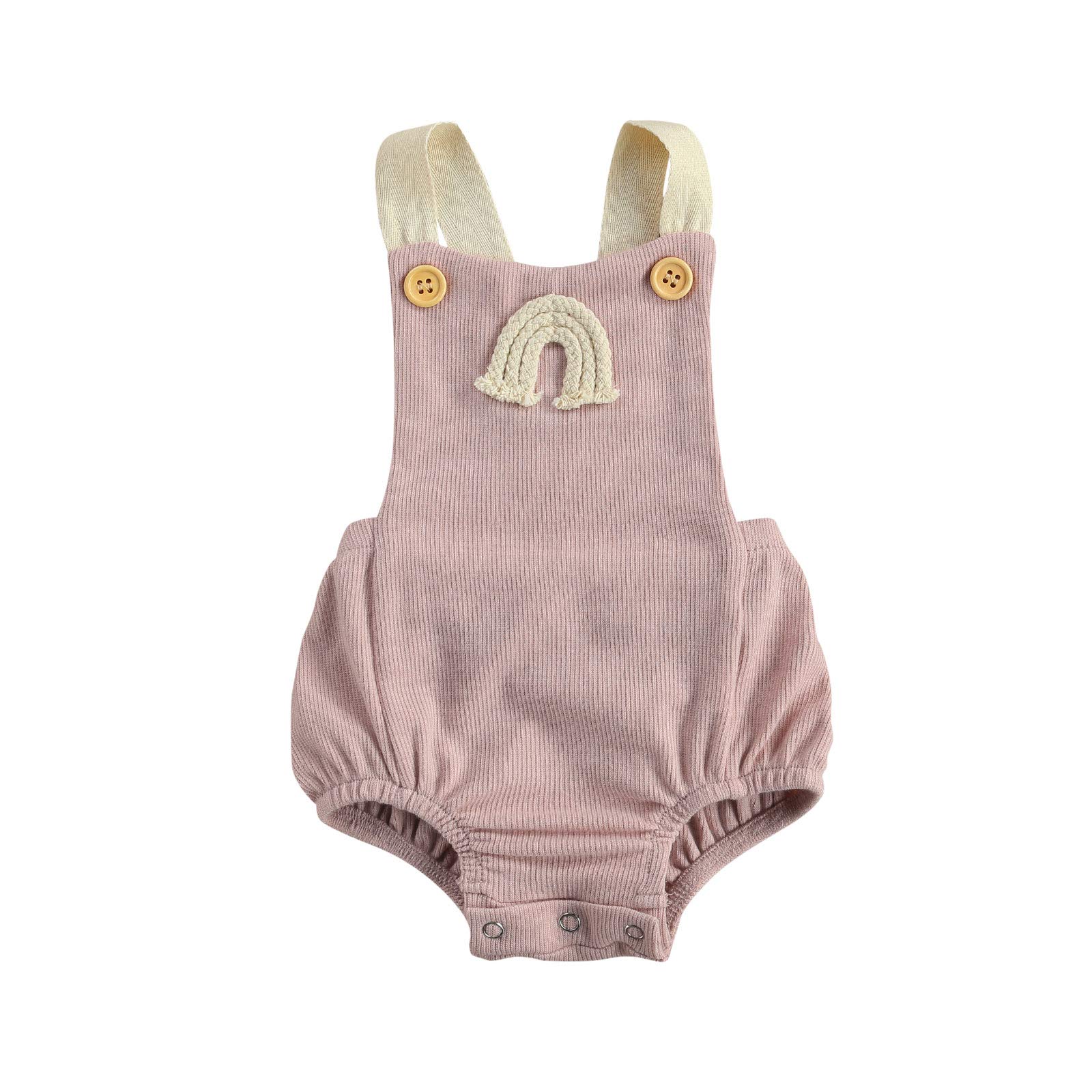 Douhoow Unisex Newborn Baby Clothes - Soft Summer Romper with Back Straps for Boys & Girls | Perfect for Playtime, Outings & Photo Shoots