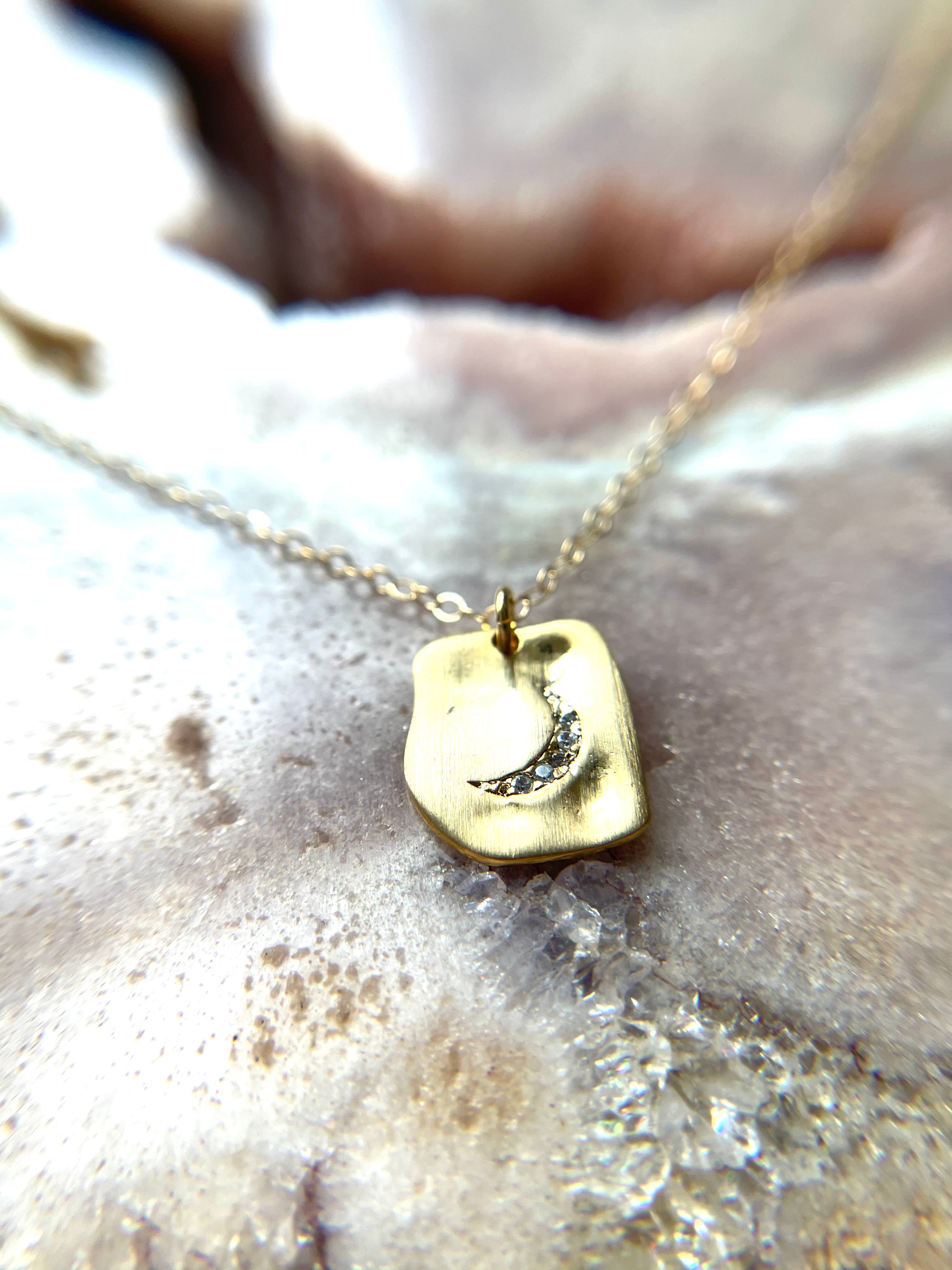 14K Gold Filled Moon Charm Layering Necklace - Dainty Gold Vermeil Pendant for Women, Perfect for Layering & Everyday Wear | Gift for Her, Birthday, Anniversary, Valentine's Day