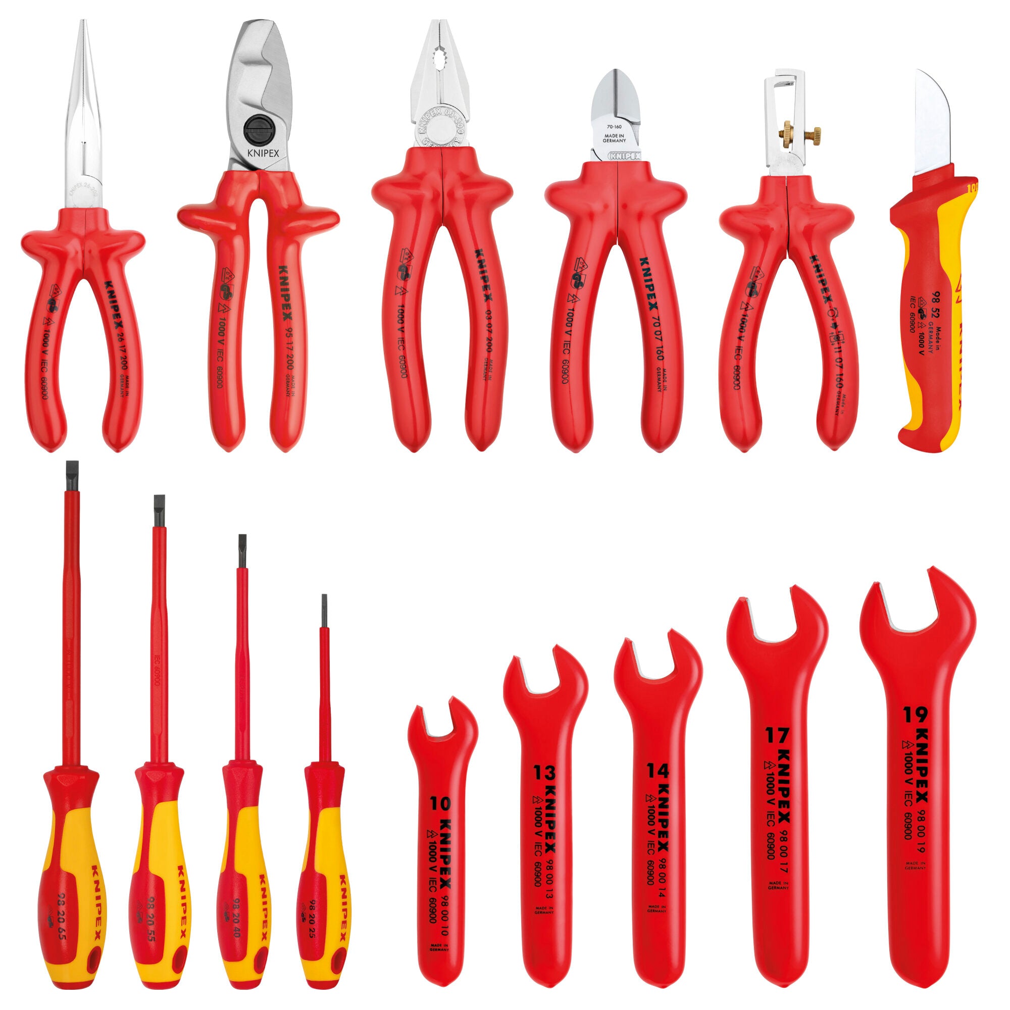Knipex 98 99 13 15 Pc Insulated Tool Roll Bag - 1000V Electrical Safety - Perfect for Electricians, HVAC & DIY Home Repairs
