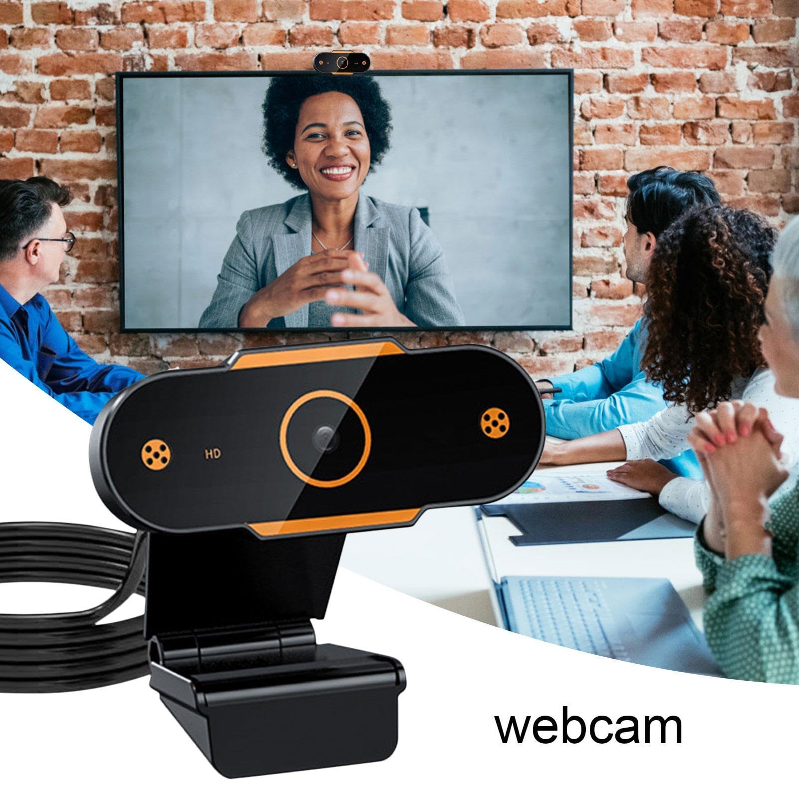 HD 1080P USB Webcam with Built-in Microphone - Plug & Play PC Camera for Laptop, Desktop, Live Streaming, Video Conferencing, Zoom Meetings, Online Classes & Gaming (Auto Focus, Low Light Correction) - Perfect for Home Office, Remote Work & Distance Learning