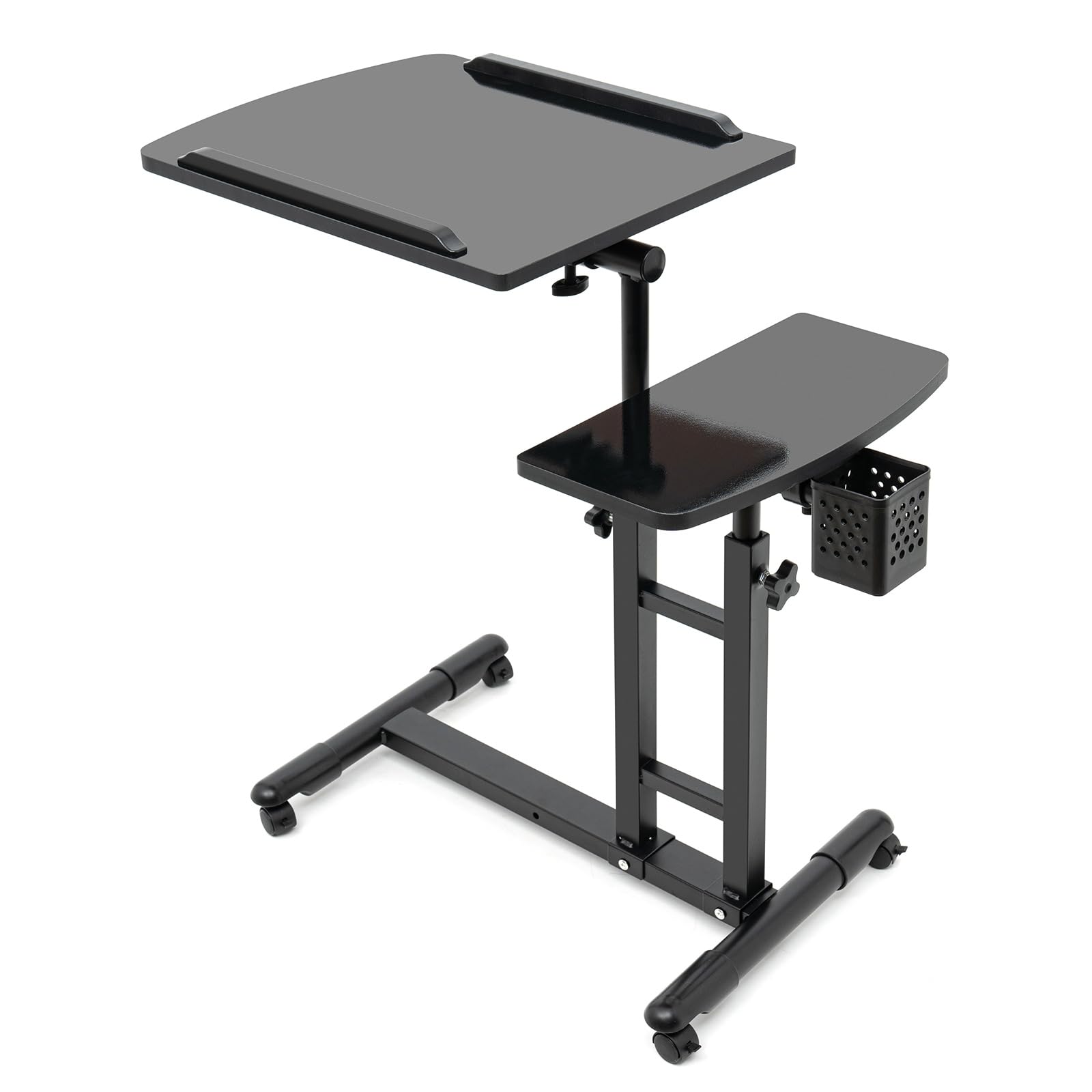 DNYSYSJ Portable Adjustable Tattoo Workstation with Dual Countertops - Professional Tattoo Artist Desk Table, Mobile Work Station Stand for Tattoo Studios & Home Use - Perfect for Creating, Organizing & Storing Tattoo Equipment