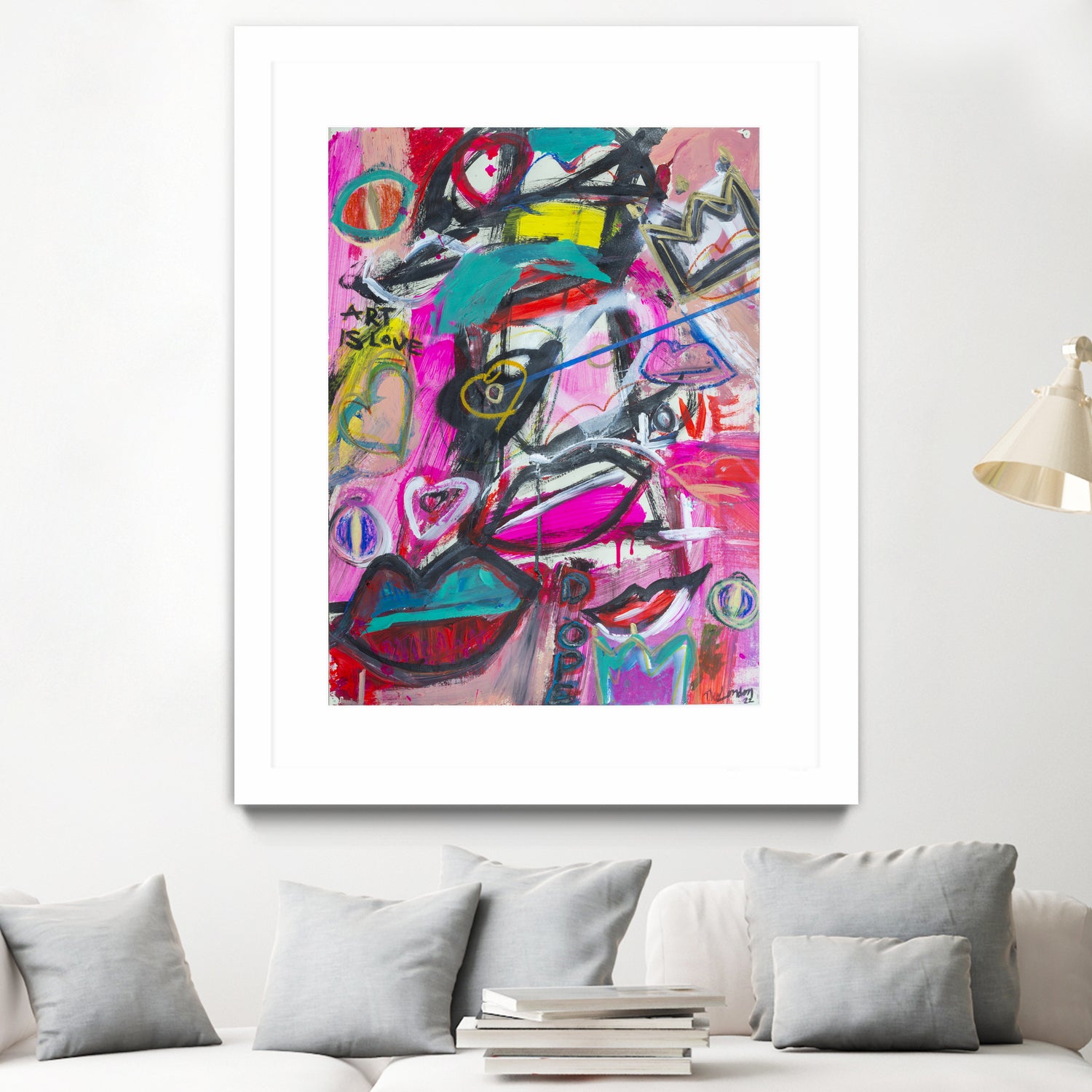 Art Is Love - Handmade Wall Art Decor for Home & Office | Unique Gift for Artists & Art Lovers | Perfect for Living Room, Bedroom & Workspace Decor