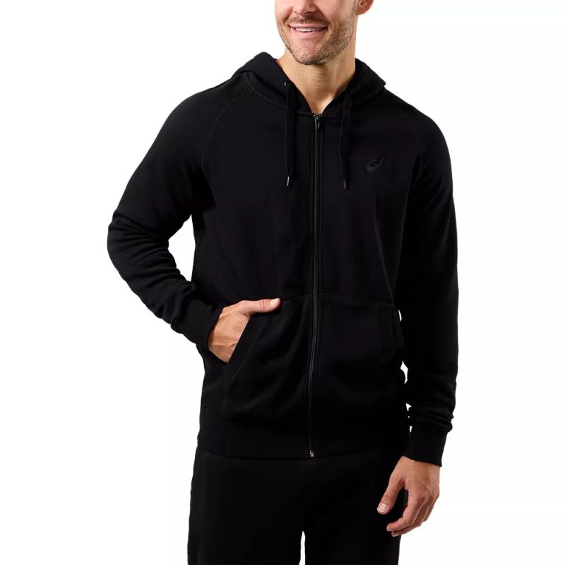 ASICS Men's Full Zip Fleece Hoodie - Lightweight Athletic Jacket for Running, Gym & Outdoor Activities - Comfortable Workout Pullover for Jogging, Hiking & Casual Wear