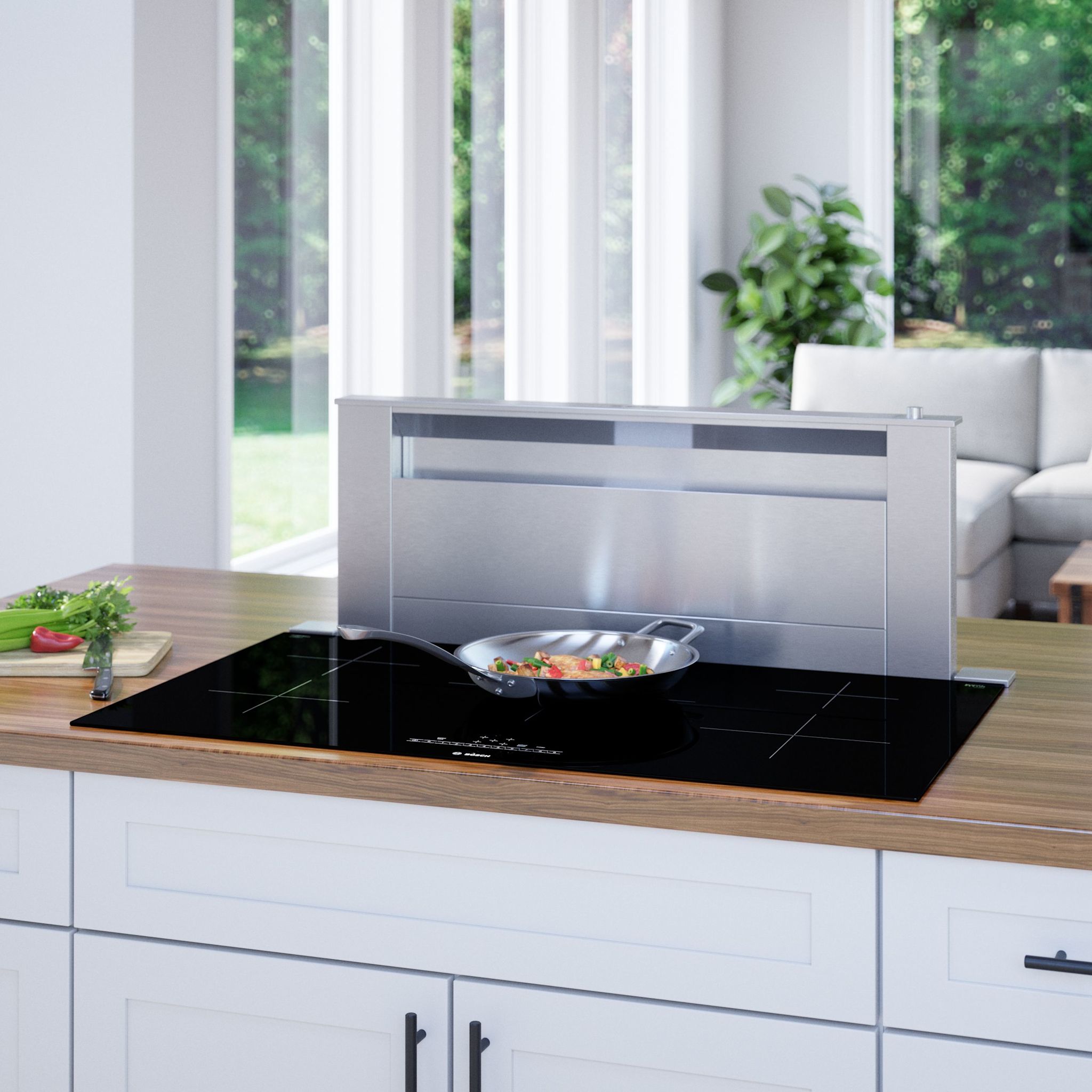 Bosch 36-Inch Induction Cooktop NIT5660UC - Black Stainless Steel | Fast Heating, Energy Efficient | Perfect for Modern Kitchens & Professional Cooking