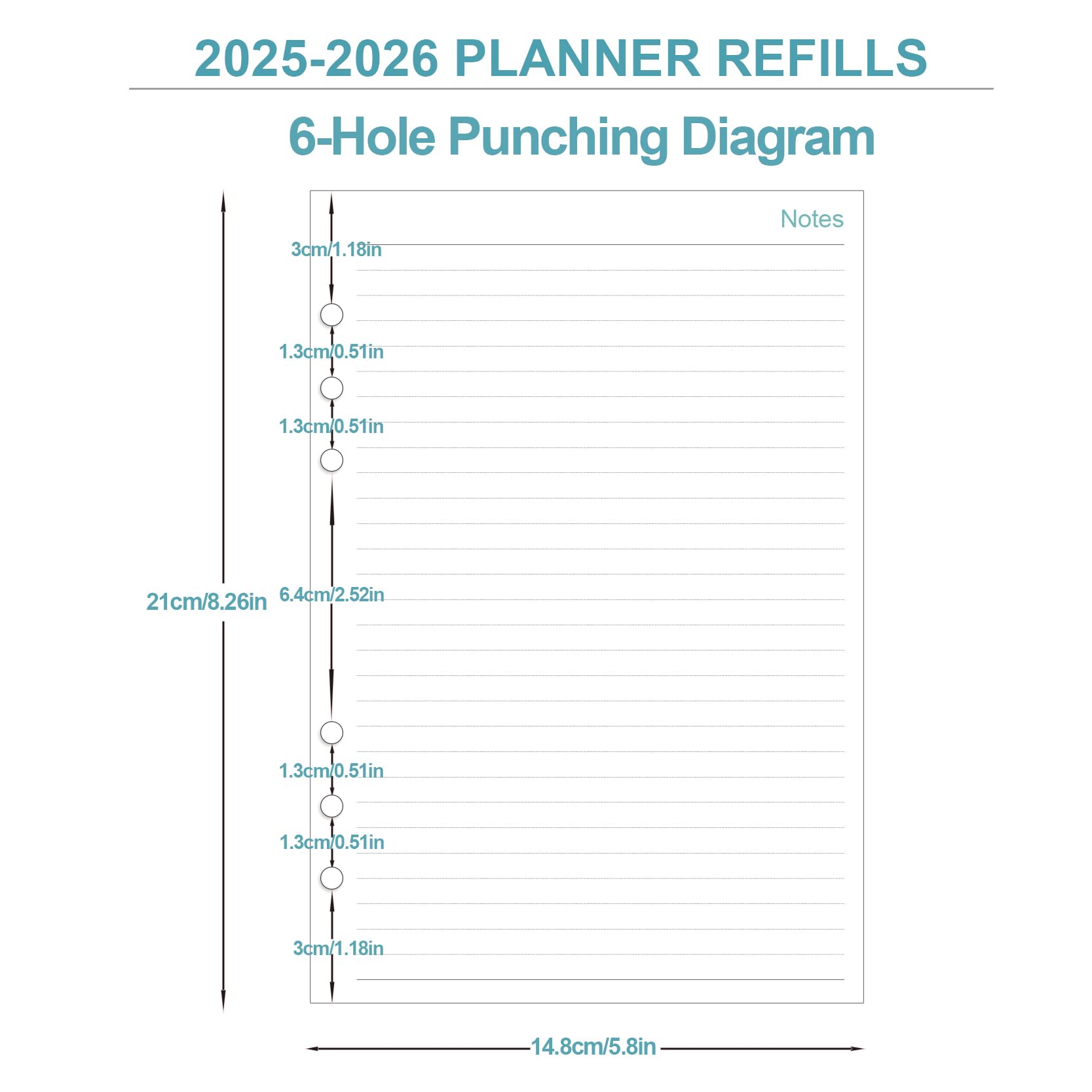 2025-2026 A5 Binder Planner Refills - Daily & Monthly Organizer with Prioritized To-Do Lists, Notes & Appointment Schedule (July 2025-June 2026) | 6-Hole Punched 5.8