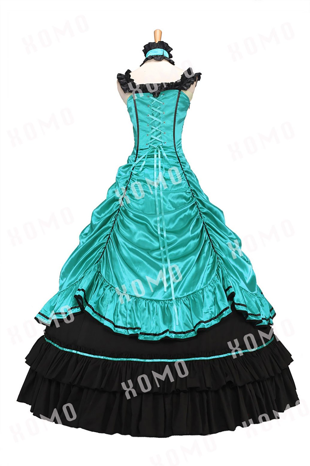 Southern Belle Civil War Off Shoulder Formal Dress - Elegant Satin Lolita Ball Gown for Historical Reenactments, Cosplay & Victorian Themed Parties