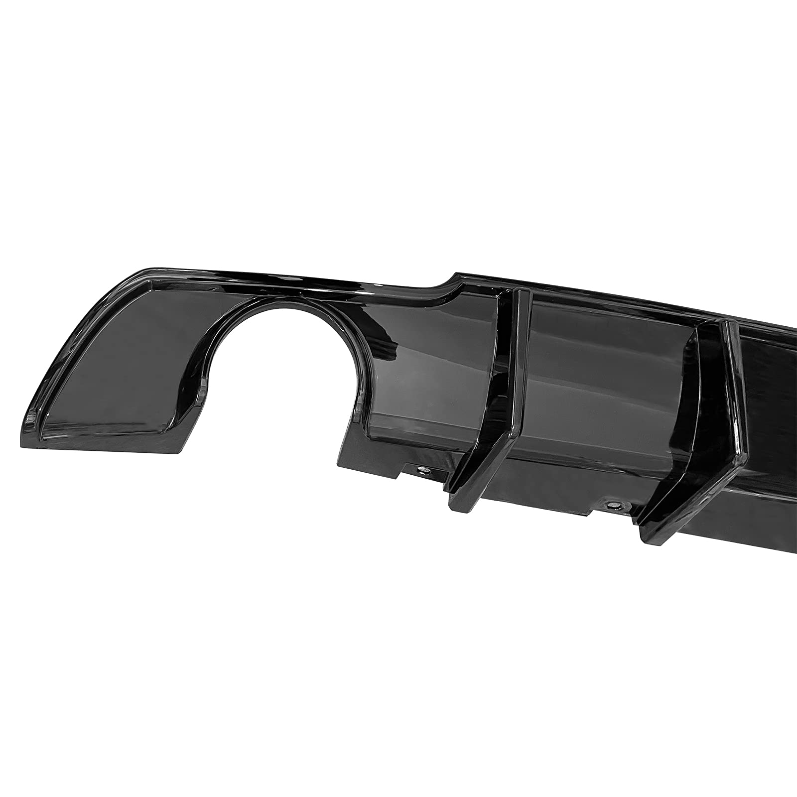 FREEMOTOR802 Rear Diffuser for 2015-2023 Chrysler 300 - Shark Fin Style Gloss Black PP Lower Valance Bumper Lip | Upgrade Your Car's Rear Appearance | Perfect for Street Style & Custom Builds