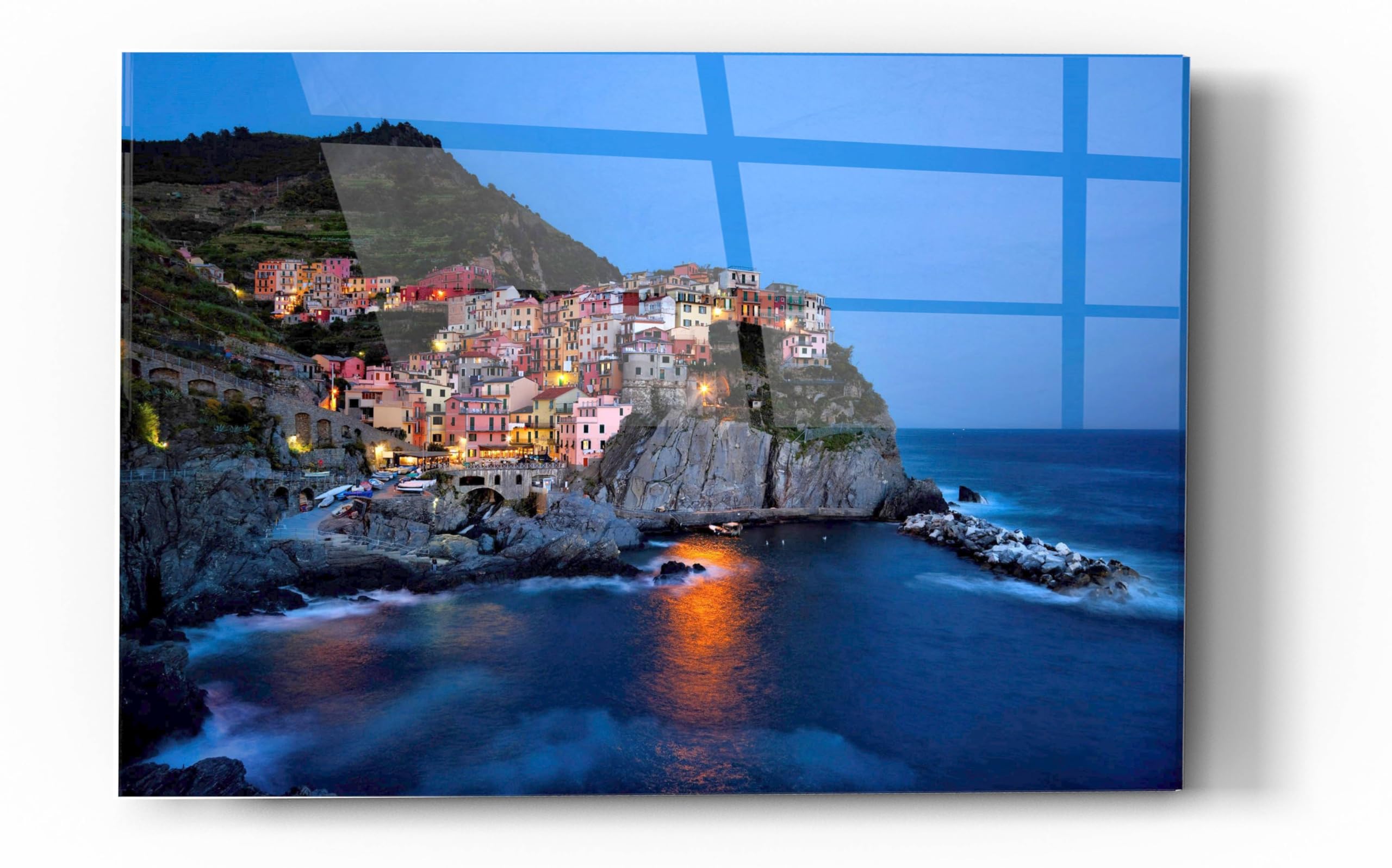 Epic Art 'Riviera' - Vibrant Acrylic Glass Wall Decor 24x36 Inches - Modern Home & Office Wall Art for Living Room, Bedroom, or Dining Area
