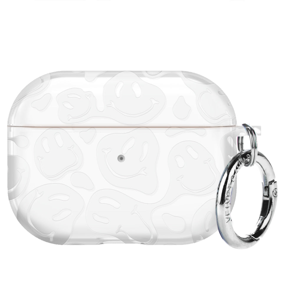 Frosted Clear Smiley Face AirPod Case - Cute Protective Cover for AirPods 1/2/3/Pro - Perfect for School, Work & Travel Accessories