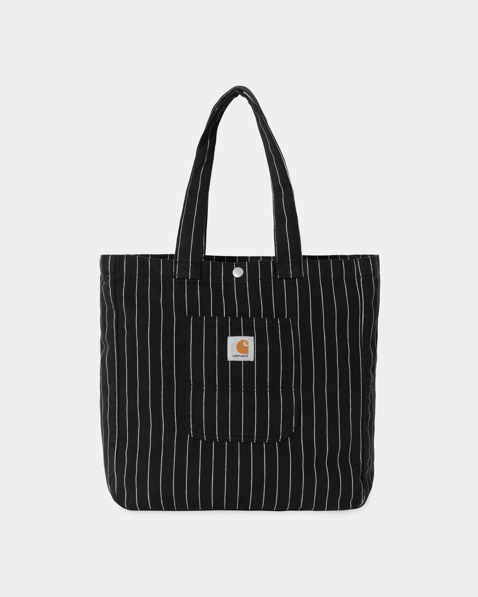 Hendry Tote Bag for Women - Black Waxed Canvas with Seaton Stripe Design - Stylish & Durable Everyday Purse for Work, Travel & Shopping