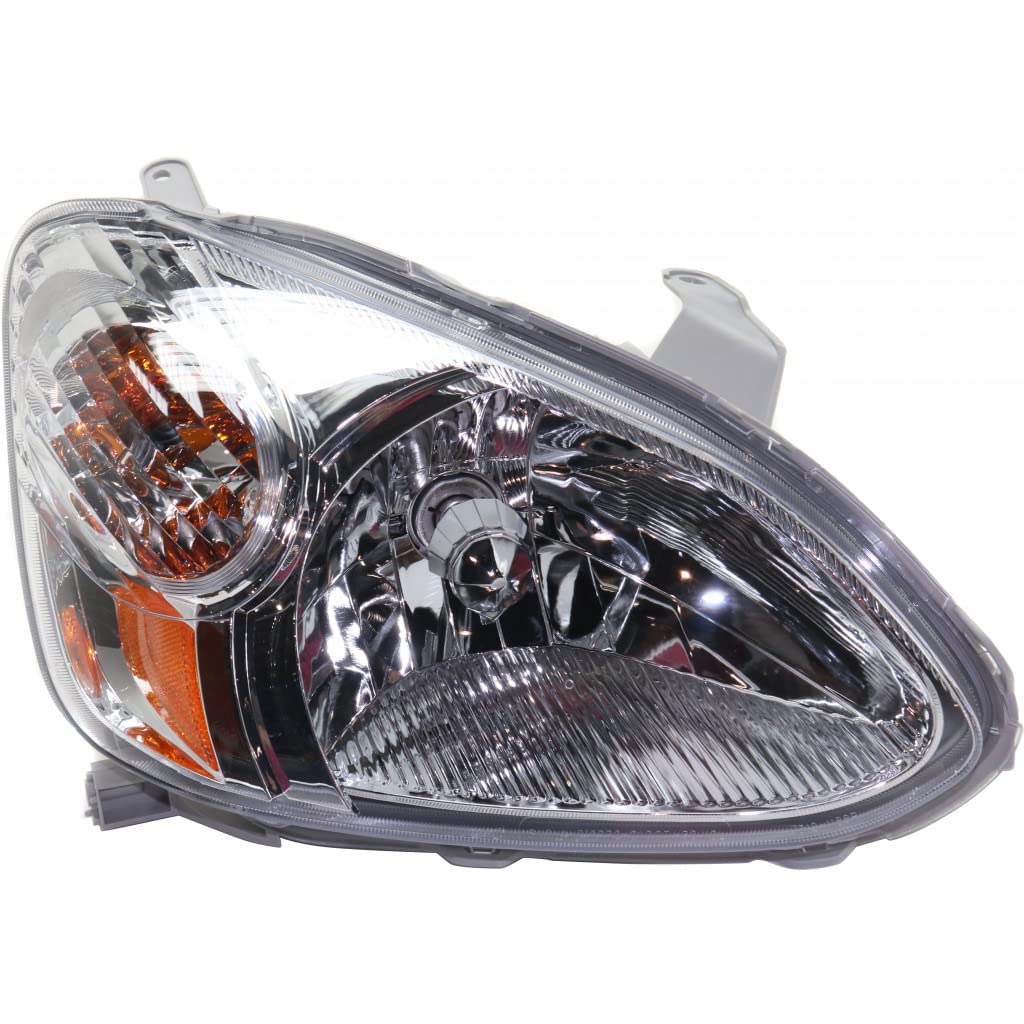 Toyota Echo Headlight Assembly 2003-2005 - Passenger Side Replacement with Bulbs (DOT Certified) - Compatible with TO2519102 - Perfect for Night Driving & Foggy Conditions