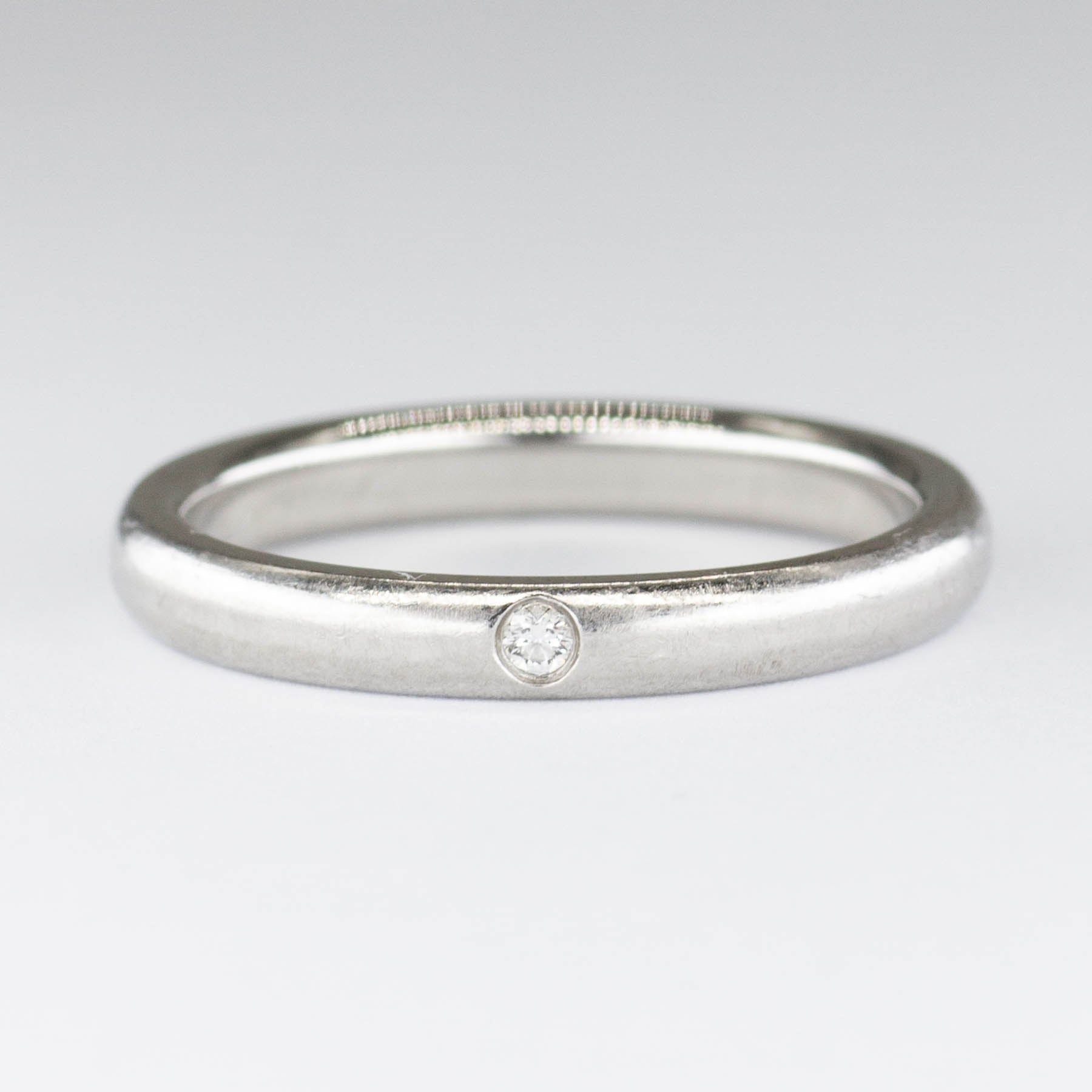 Tiffany & Co. Elsa Peretti Platinum Diamond Band Ring 0.02ctw Size 6 - Elegant Wedding, Anniversary & Everyday Jewelry Gift for Women