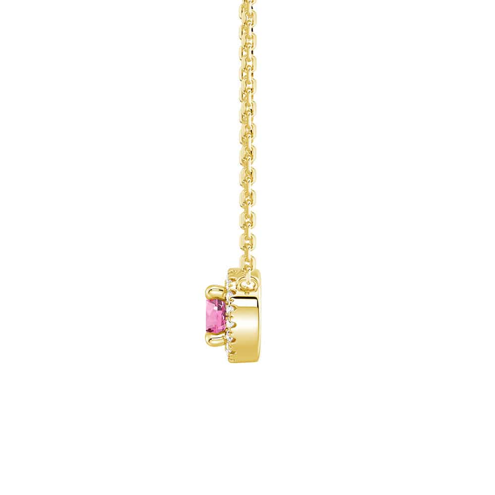 Eternal Halo Personalized Birthstone Necklace - Custom Name & Birth Month Jewelry Gift for Women, Mom, Wife | Perfect for Birthday, Anniversary, Mother's Day & Special Occasions