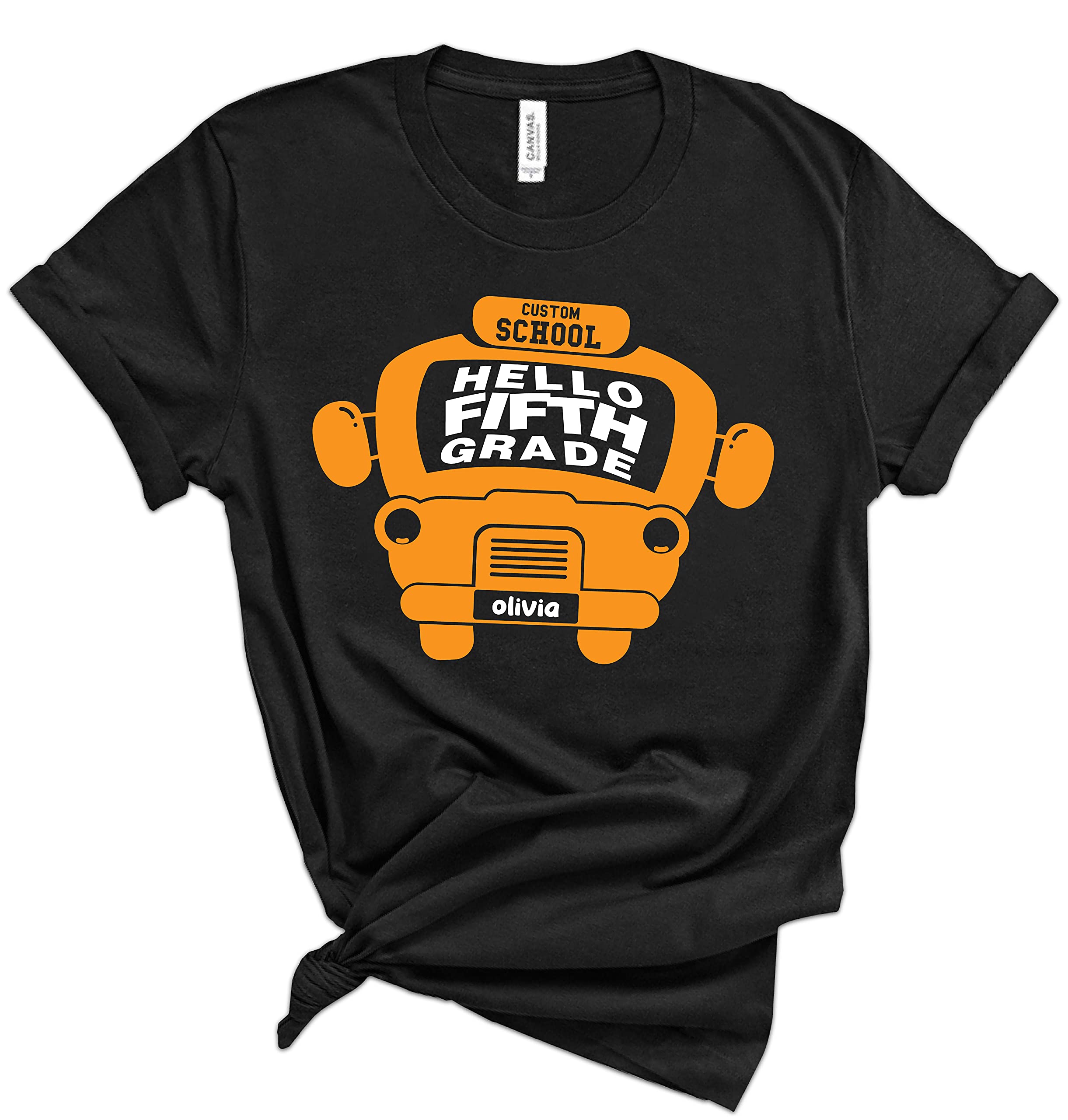 5th Grade Teacher T-Shirt for Women & Men - Back to School Shirts, First Day of Fifth Grade Tee, Cute School Bus Graphic Teacher Outfit - Perfect for Classroom, Teacher Appreciation & School Events