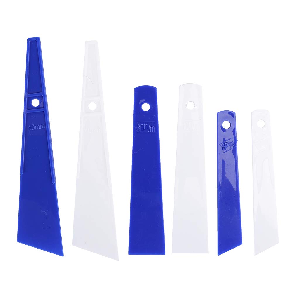 6Pcs Plastic Glue Scraper Tools - Leather Craft Glue Spreader for Handmade Sewing & Leatherworking - Perfect for DIY Leather Projects, Bookbinding, and Shoe Repair Accessories