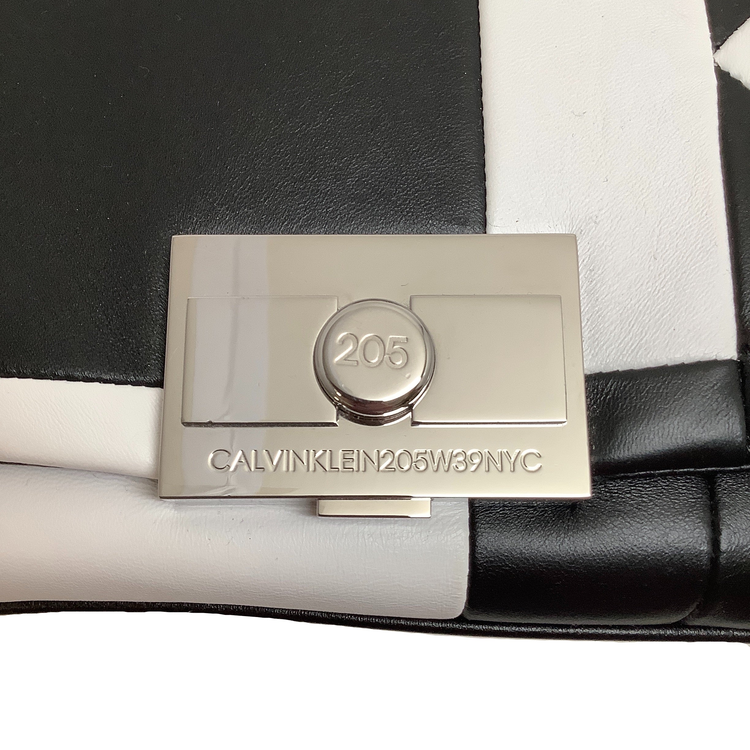 Calvin Klein 205W39NYC Black & White Billie Flap Bag - Stylish Crossbody Purse for Women, Perfect for Work, Travel & Night Out