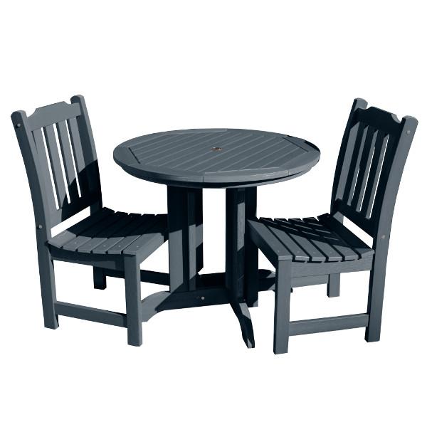 Lehigh Collection 3-Piece Round Outdoor Patio Dining Set - Perfect for Backyard, Garden & Poolside Entertaining