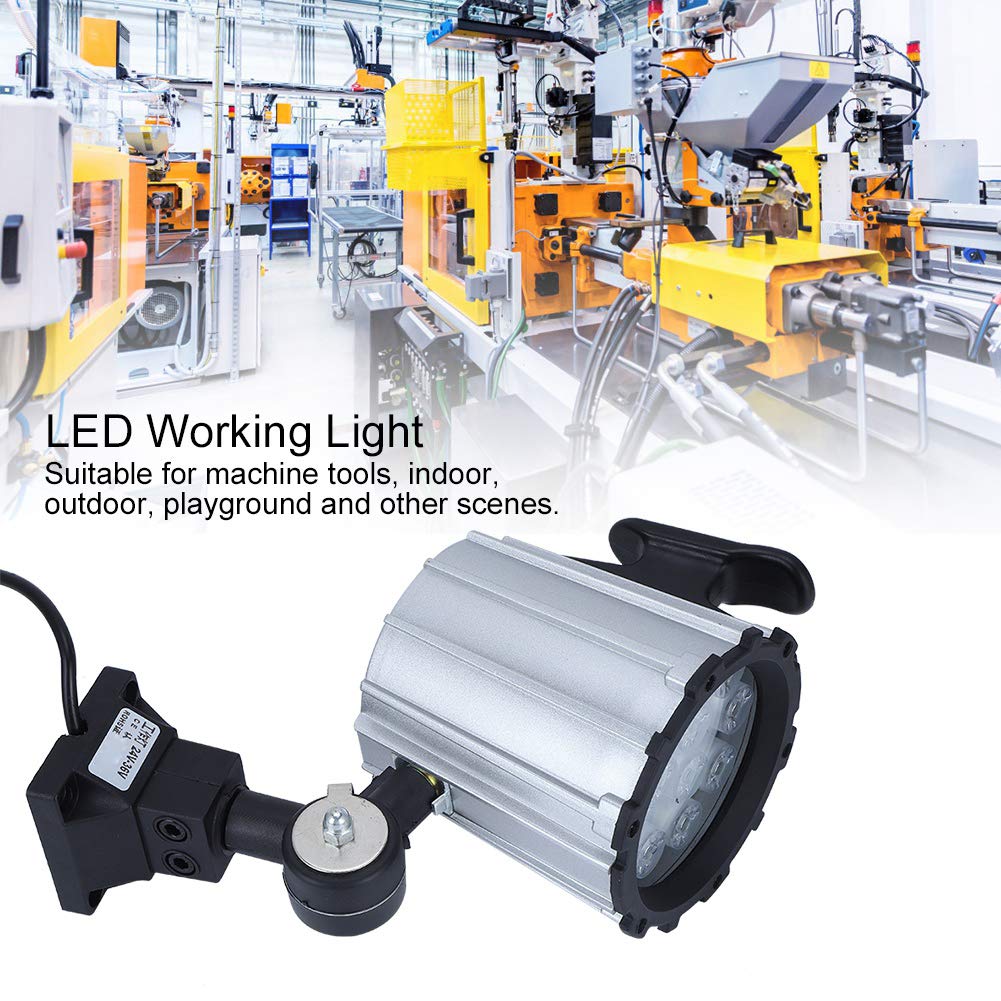 POCREATION 12W 24V LED Machine Light - Adjustable CNC Work Light with 12
