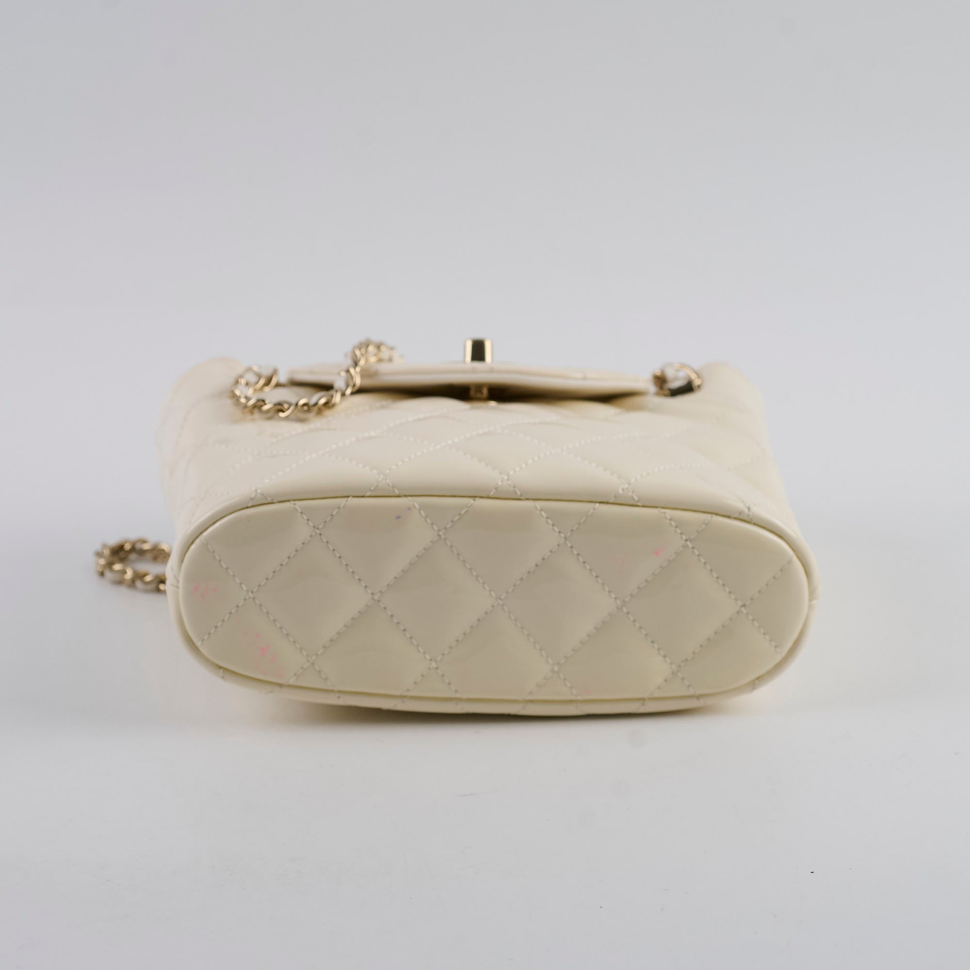Chanel Mini Patent Leather Shoulder Bag - White Luxury Crossbody Purse for Women | Perfect for Parties, Dates & Everyday Use