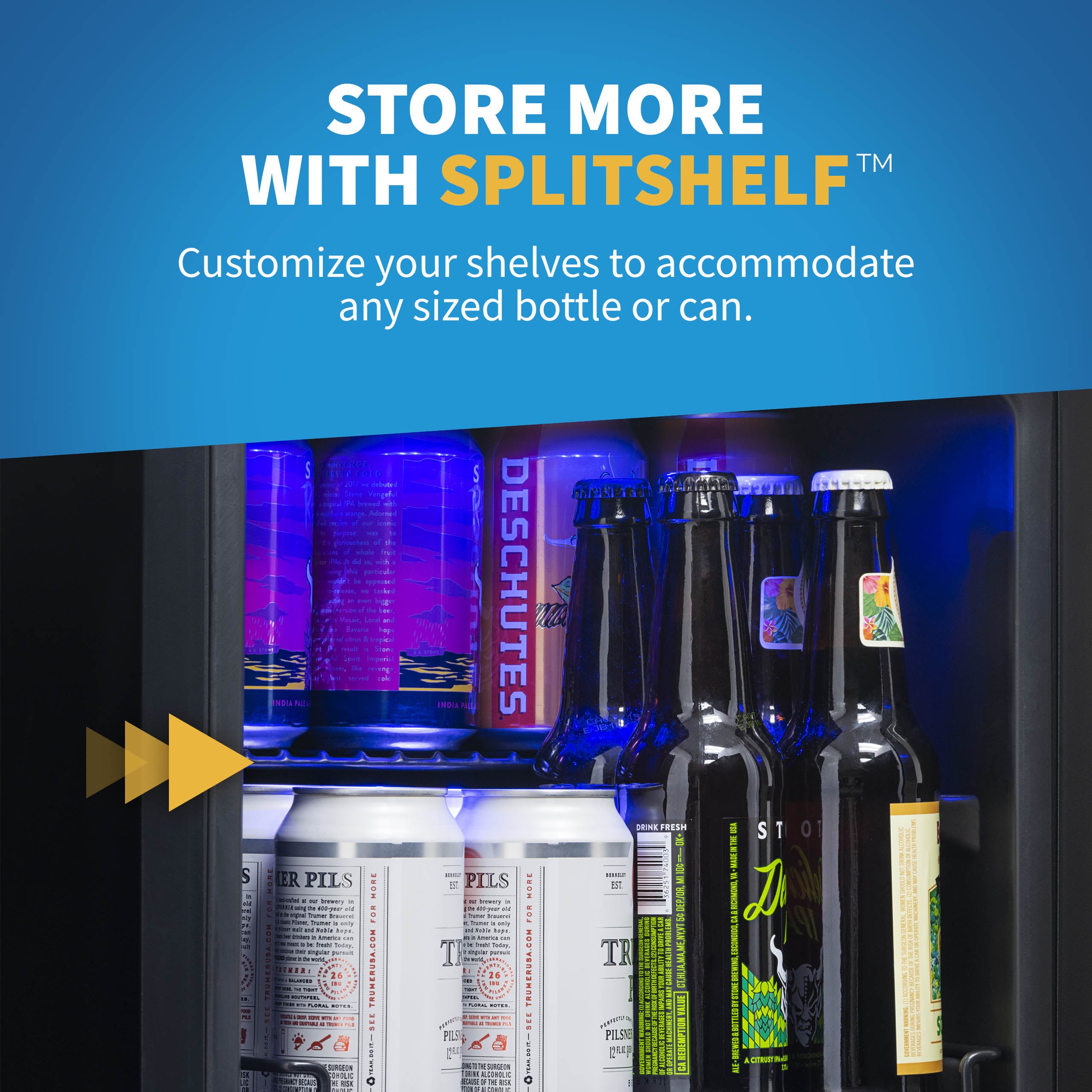 Newair® 48 Can 9 Bottle Built-in Dual Zone Beverage Refrigerator - Perfect for Home Bar, Office, or Man Cave Drinks Storage