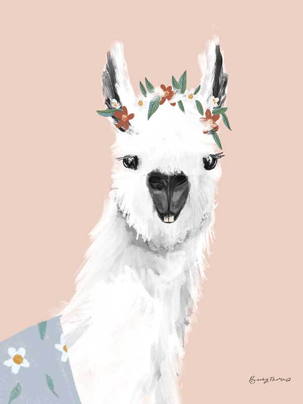 Stunning Alpaca Canvas Art Print - Handmade Wall Decor for Living Room, Bedroom & Office - Perfect Gift for Animal Lovers